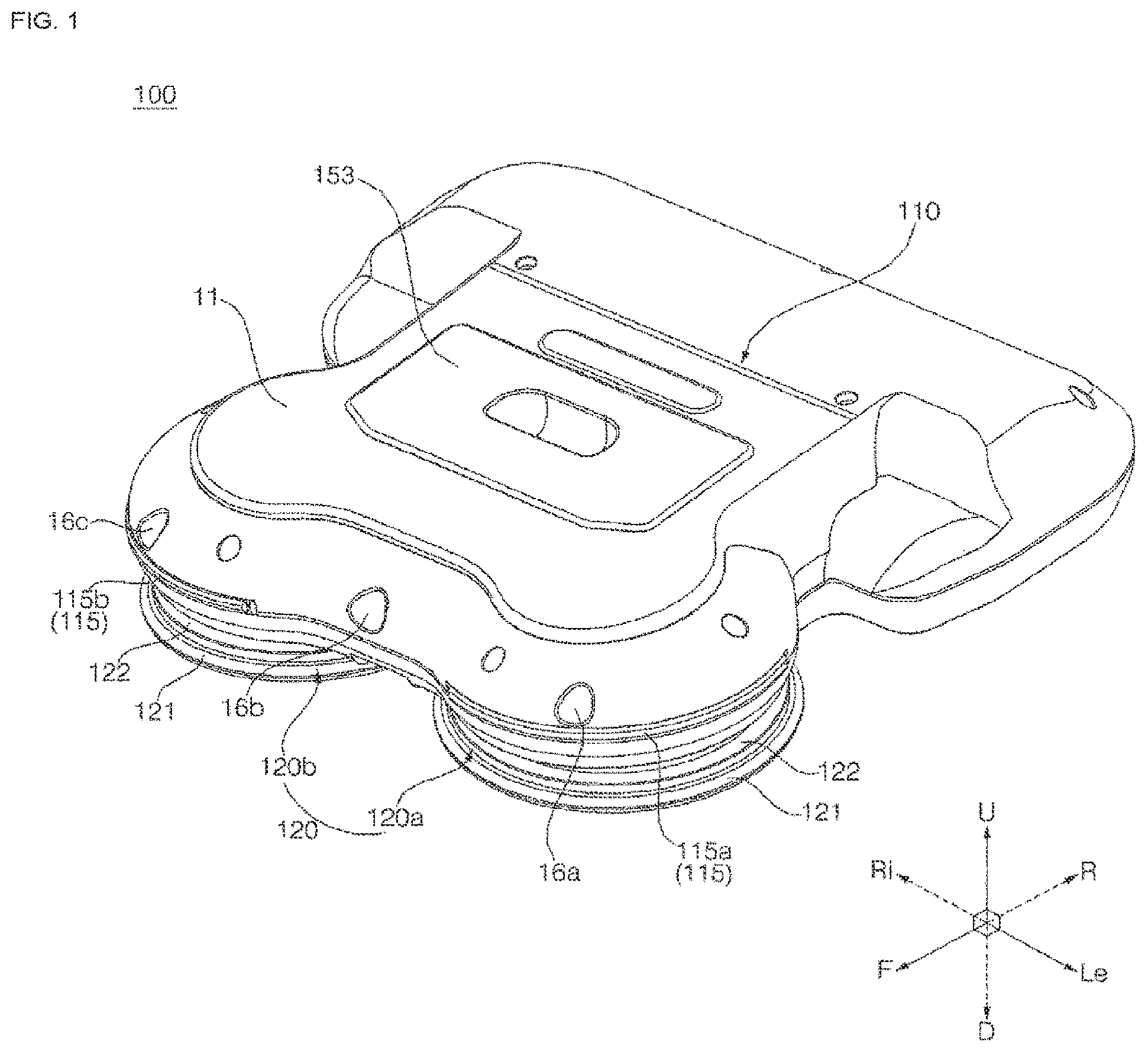 Patent US12137854 Figure 1 – Cleaner
