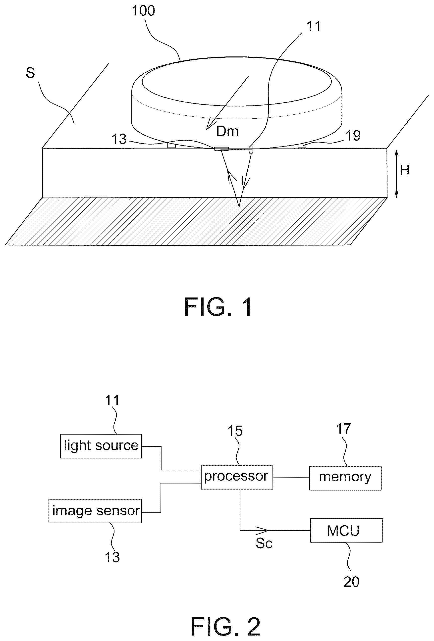 Patent US12137855 — Mobile robot and cliff detection method thereof — Figure 1