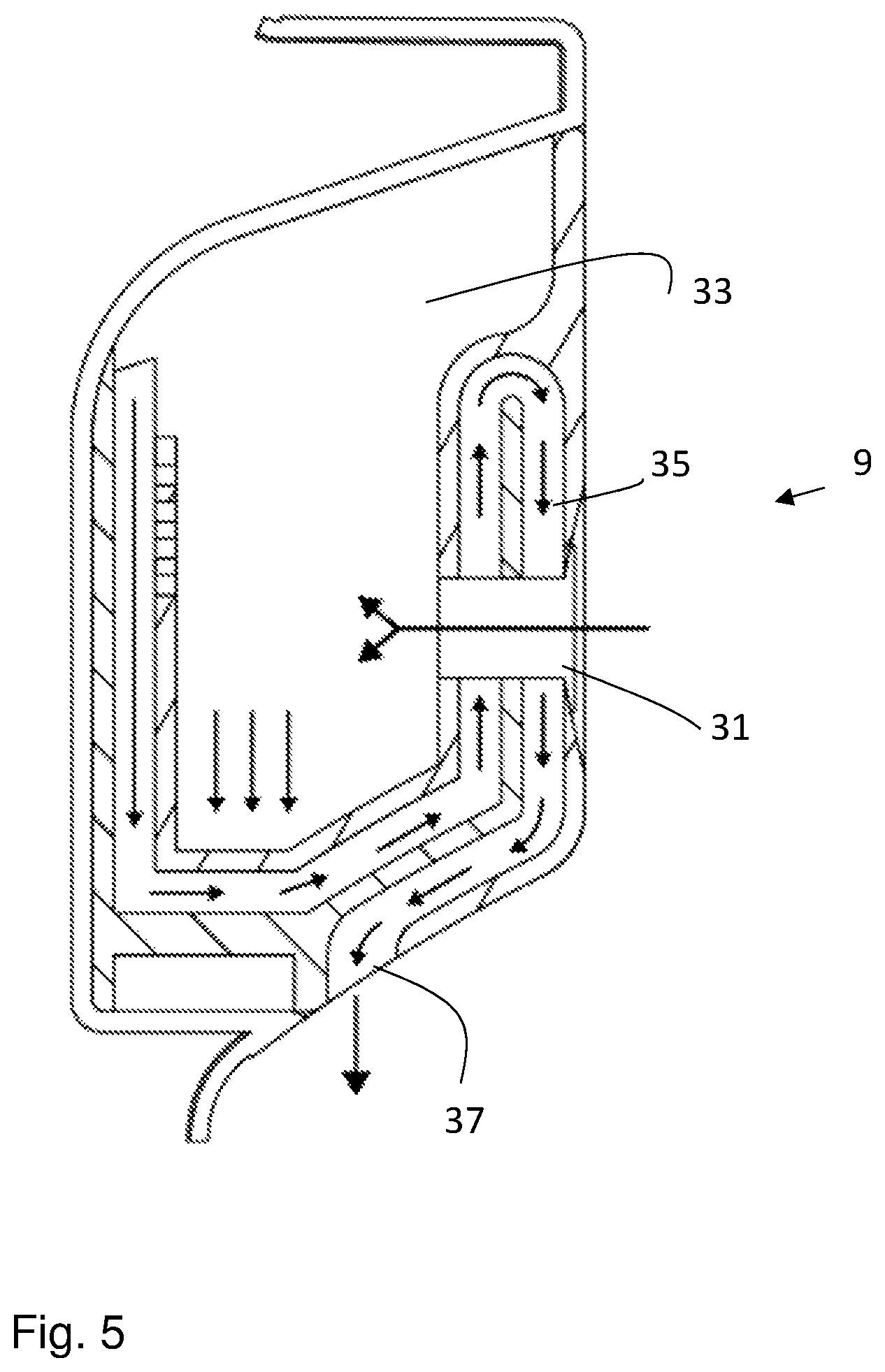Patent US12137860 Figure 6 – Dishwasher with improved detergent dispenser