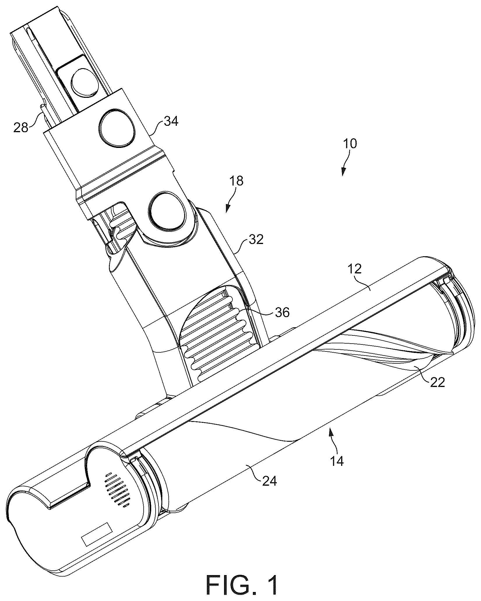Patent US12137865 Figure 1 – Cleaner head for a vacuum cleaning appliance