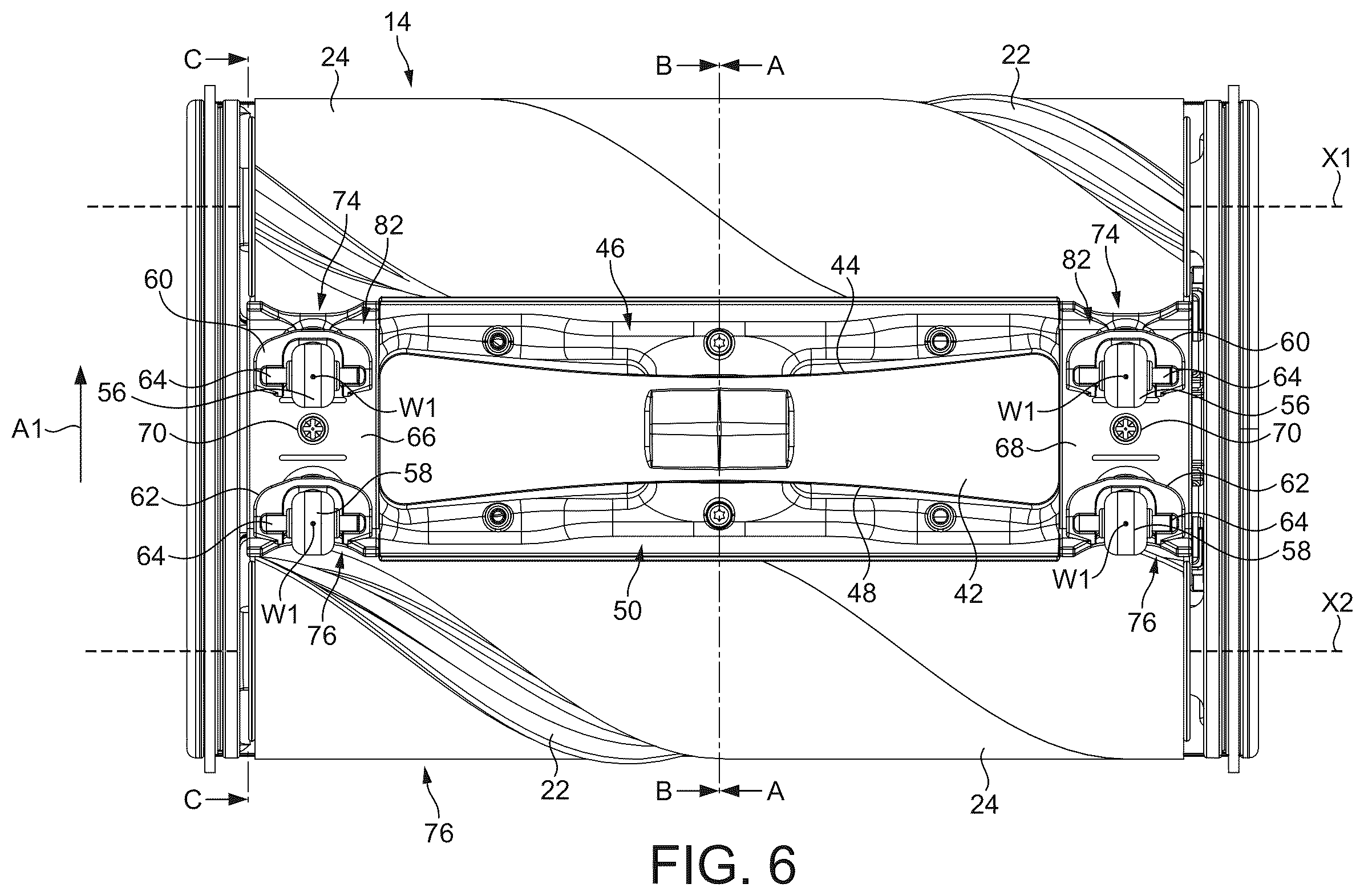 Patent US12137865 Figure 6 – Cleaner head for a vacuum cleaning appliance