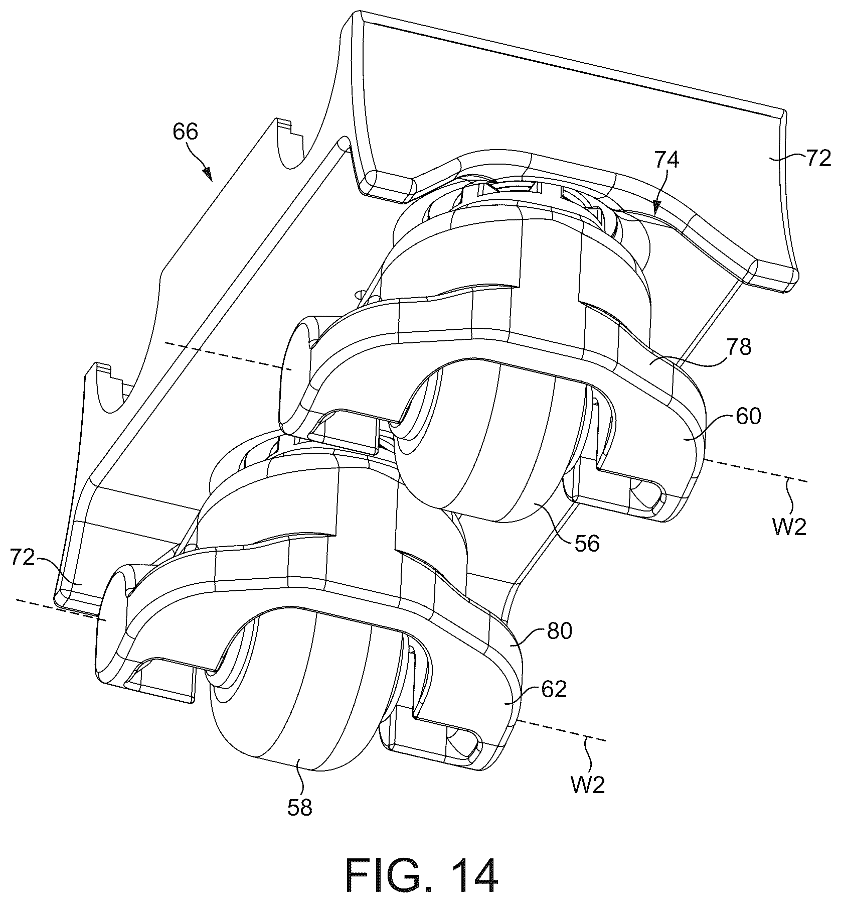Patent US12137865 Figure 14 – Cleaner head for a vacuum cleaning appliance