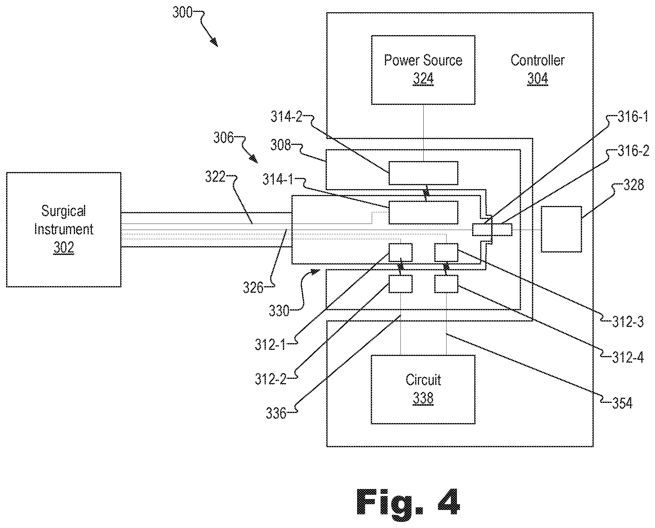 Patent US12137874 Figure 4 – Connector assembly with a radio frequency communication device and with an induction coil for a surgical instrument and a corresponding receiver assembly