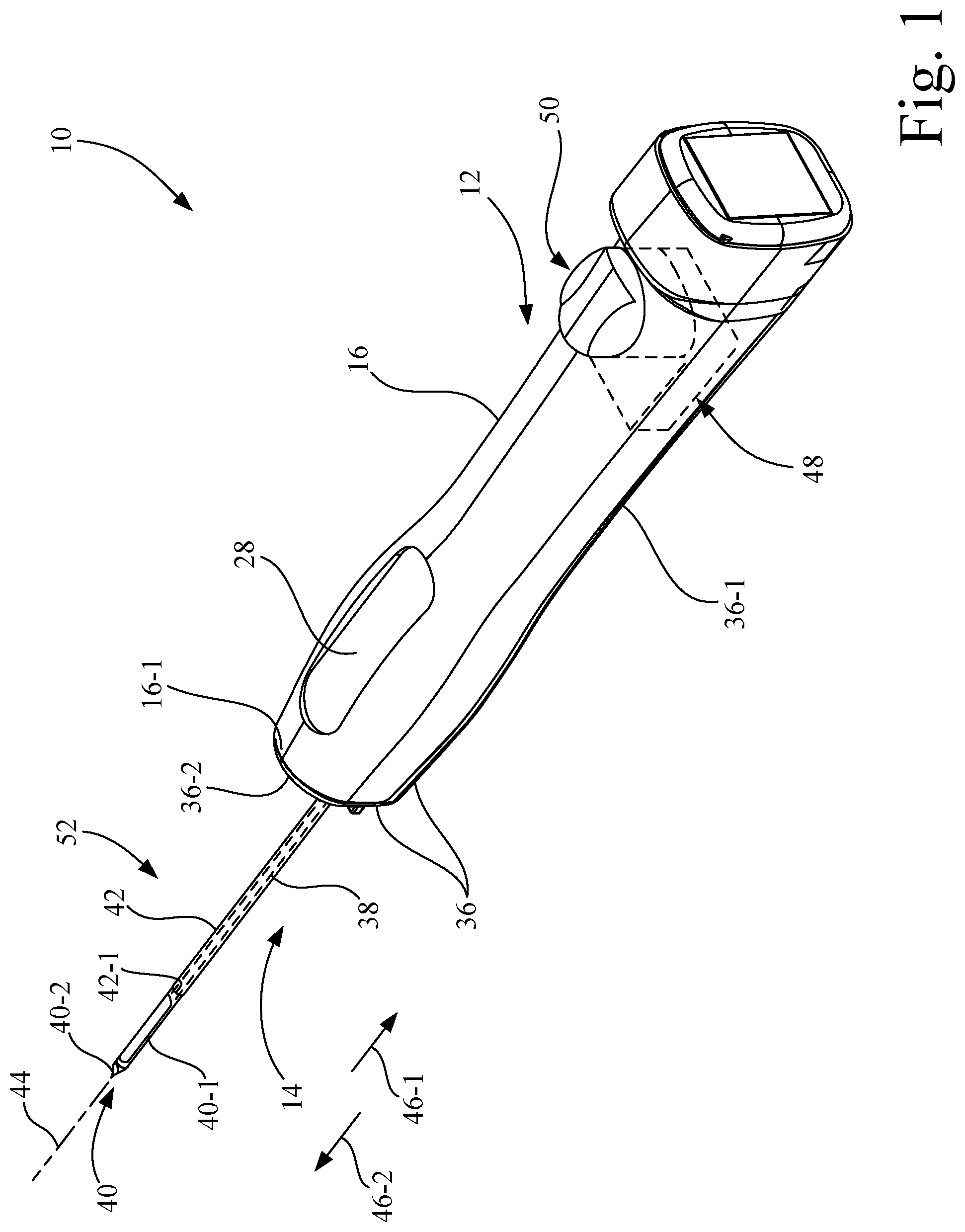 Patent US12137887 Figure 1 – Sample container and coaxial introducer cannula for a biopsy apparatus