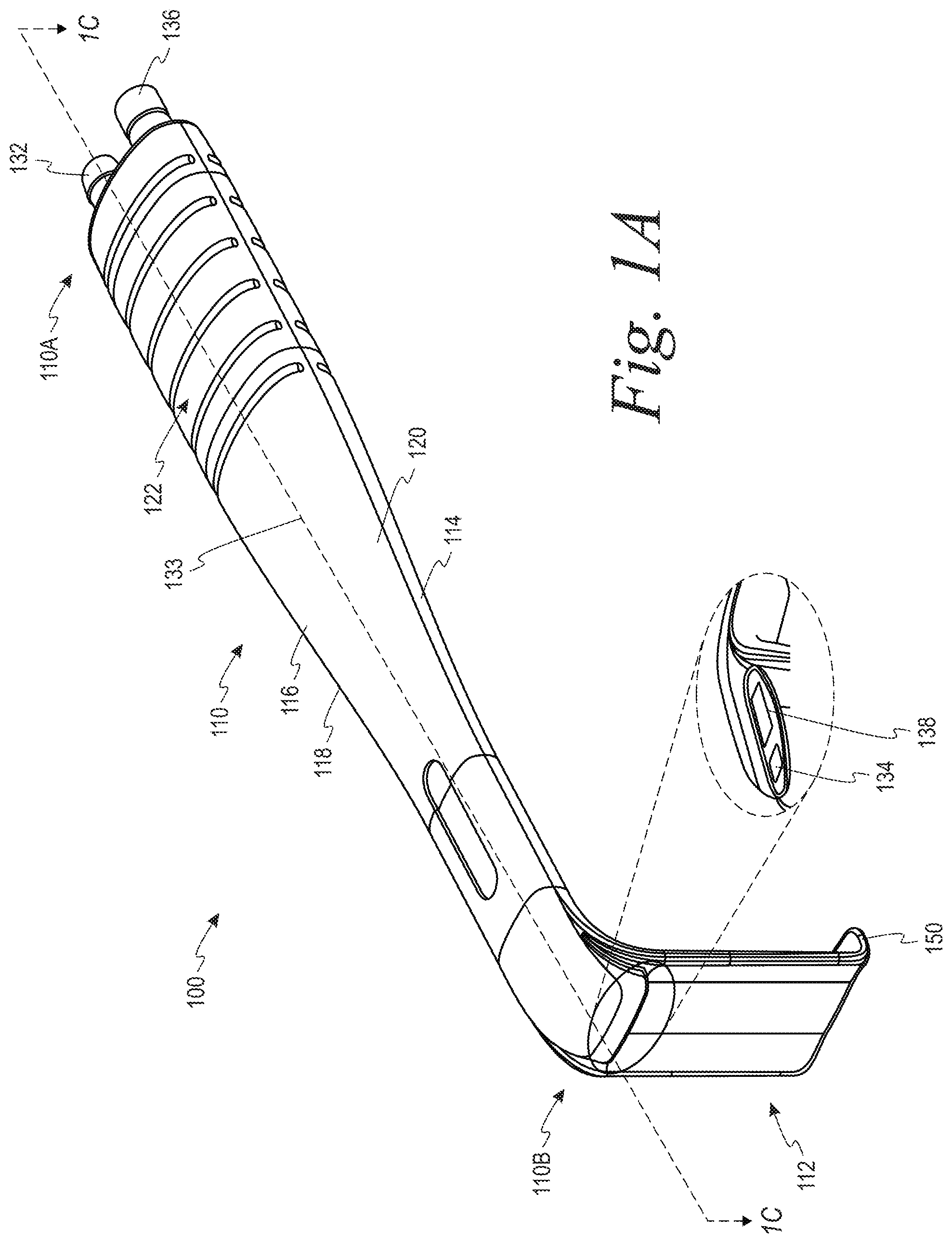 Patent US12137890 Figure 1 – Surgical retractor, methods of making a surgical retractor, and methods of retracting tissue