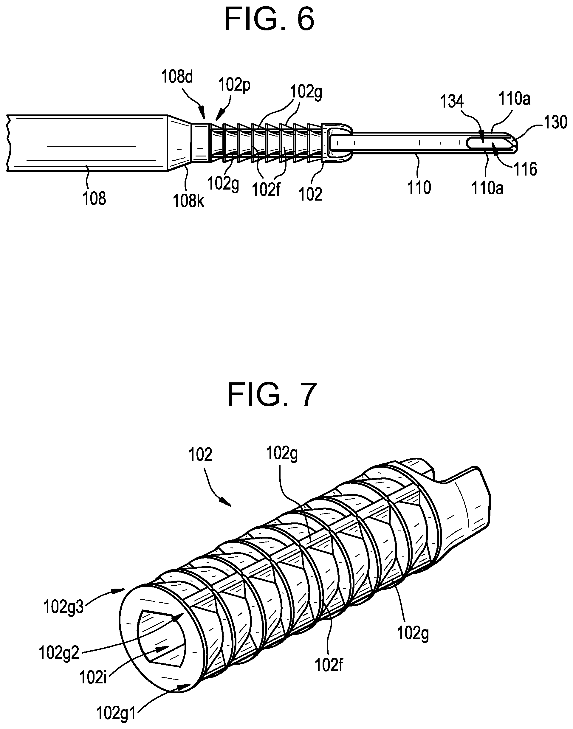 Patent US12137894 Figure 4 – Knotless anchor inserter tool extraction