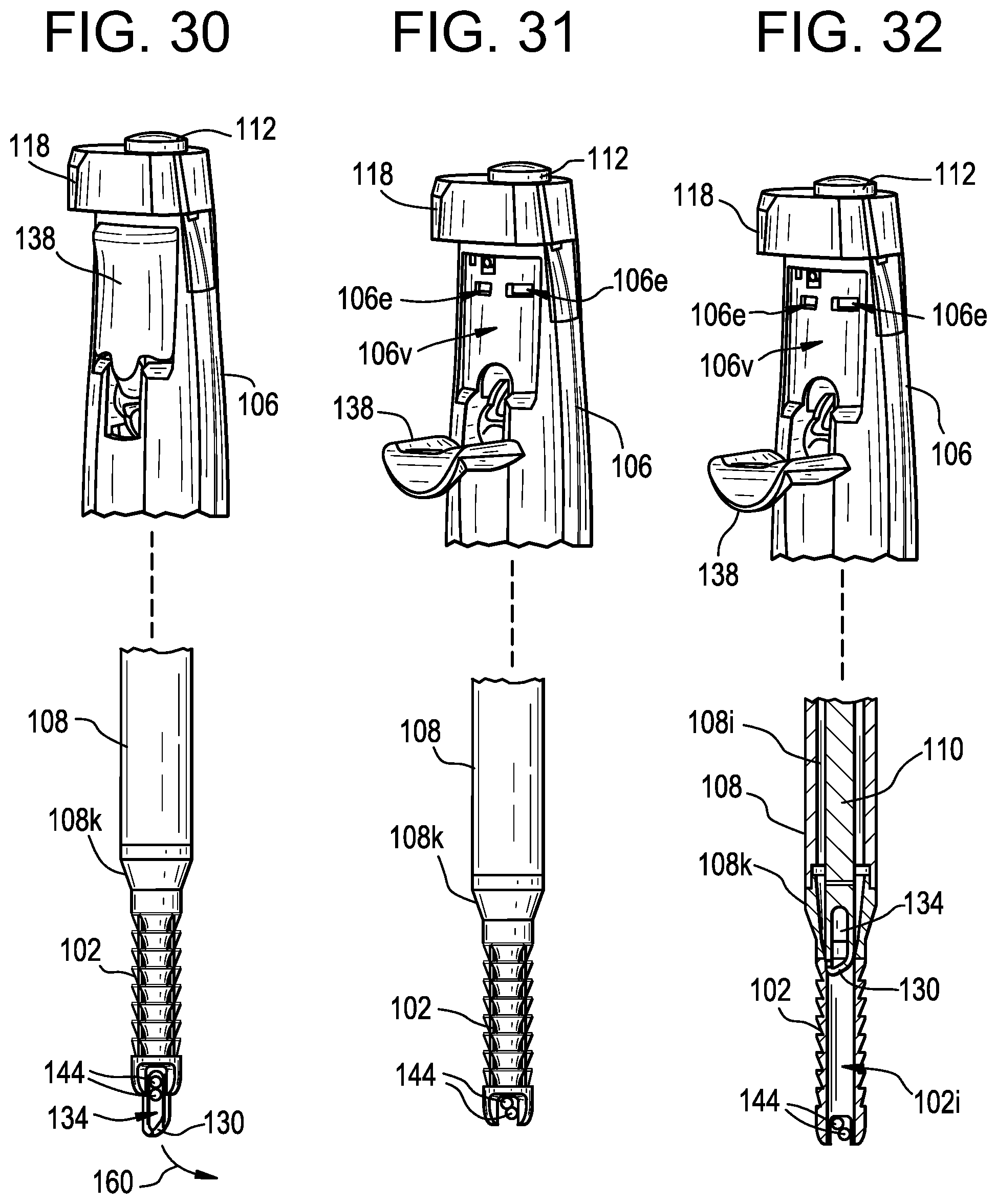 Patent US12137894 Figure 16 – Knotless anchor inserter tool extraction