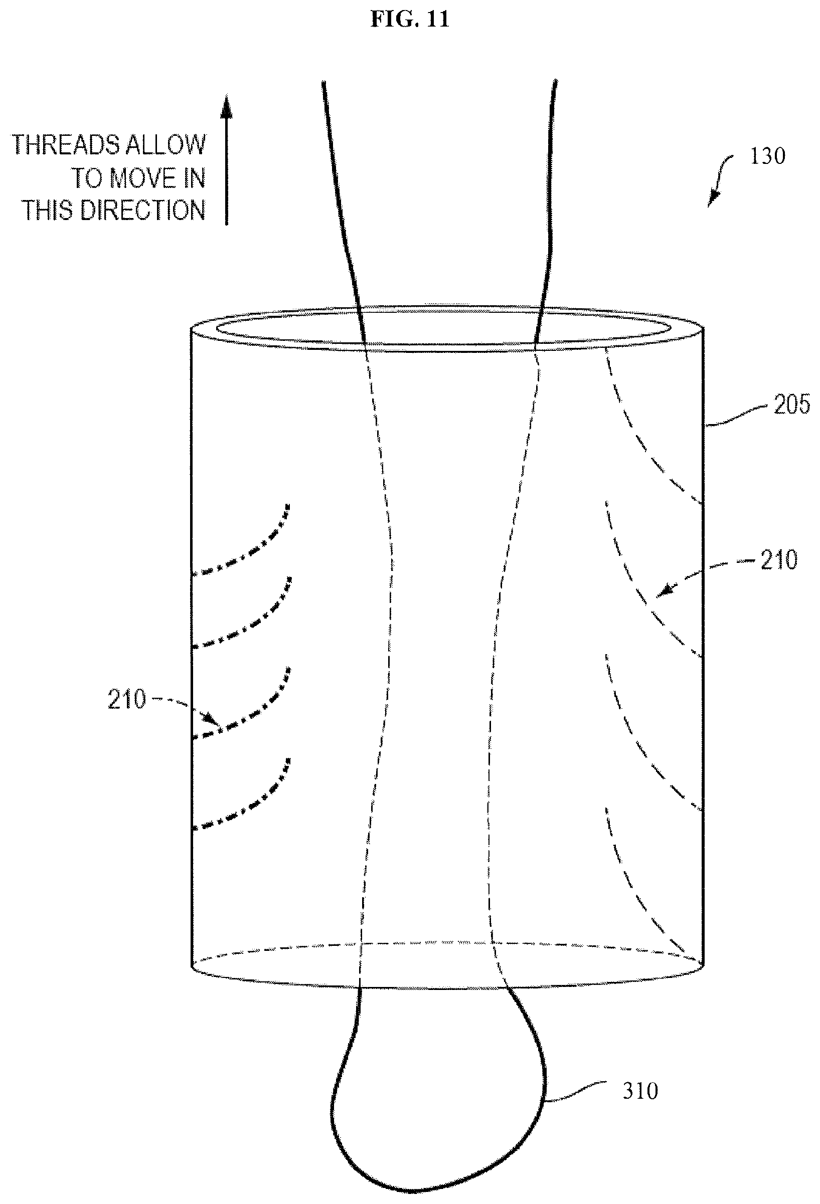 Patent US12137896 Figure 11 – Suturing apparatus with knotting tube using autotransfer and method thereof