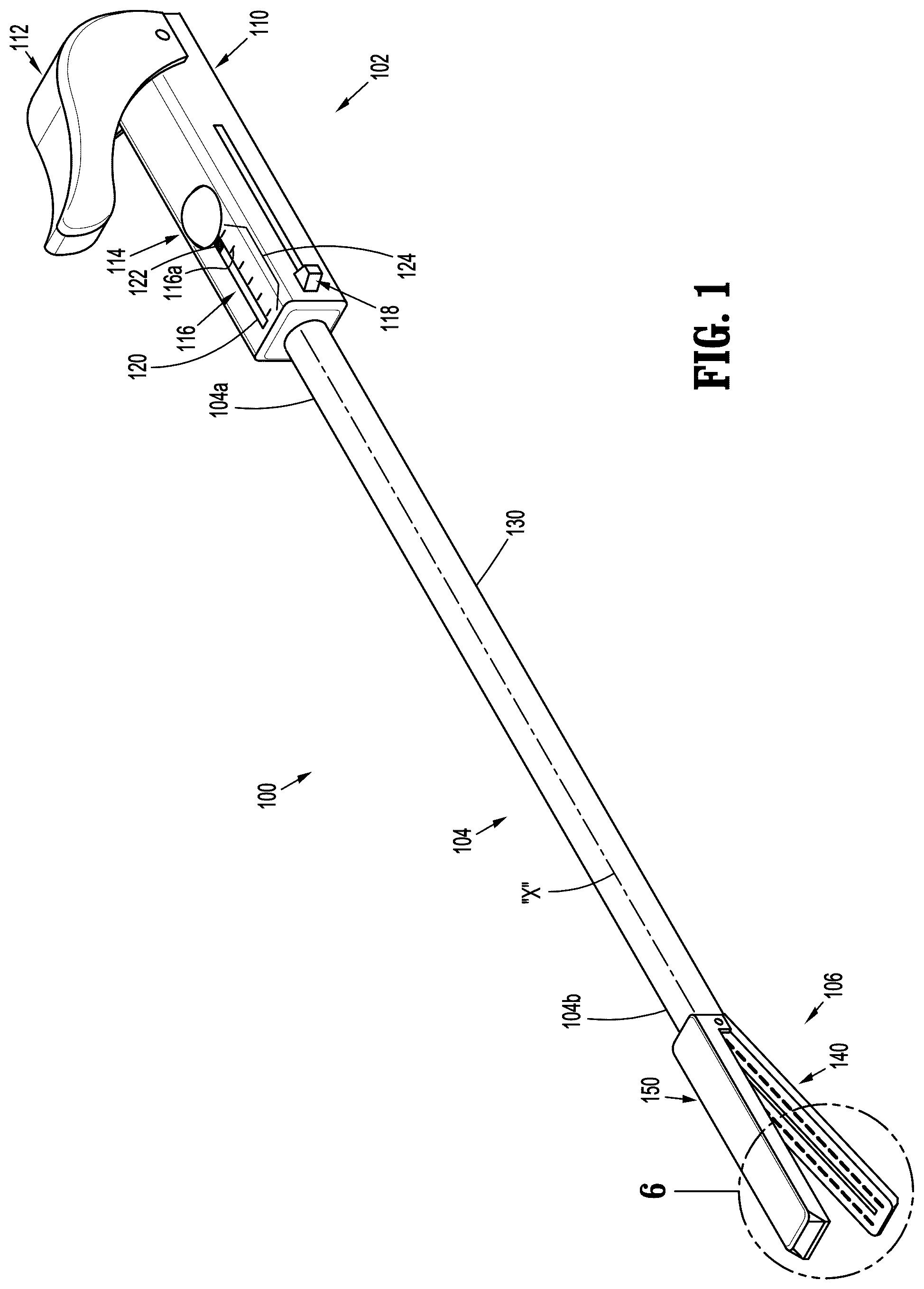 Patent US12137905 Figure 1 – Gas-powered continuous feed surgical fastening device