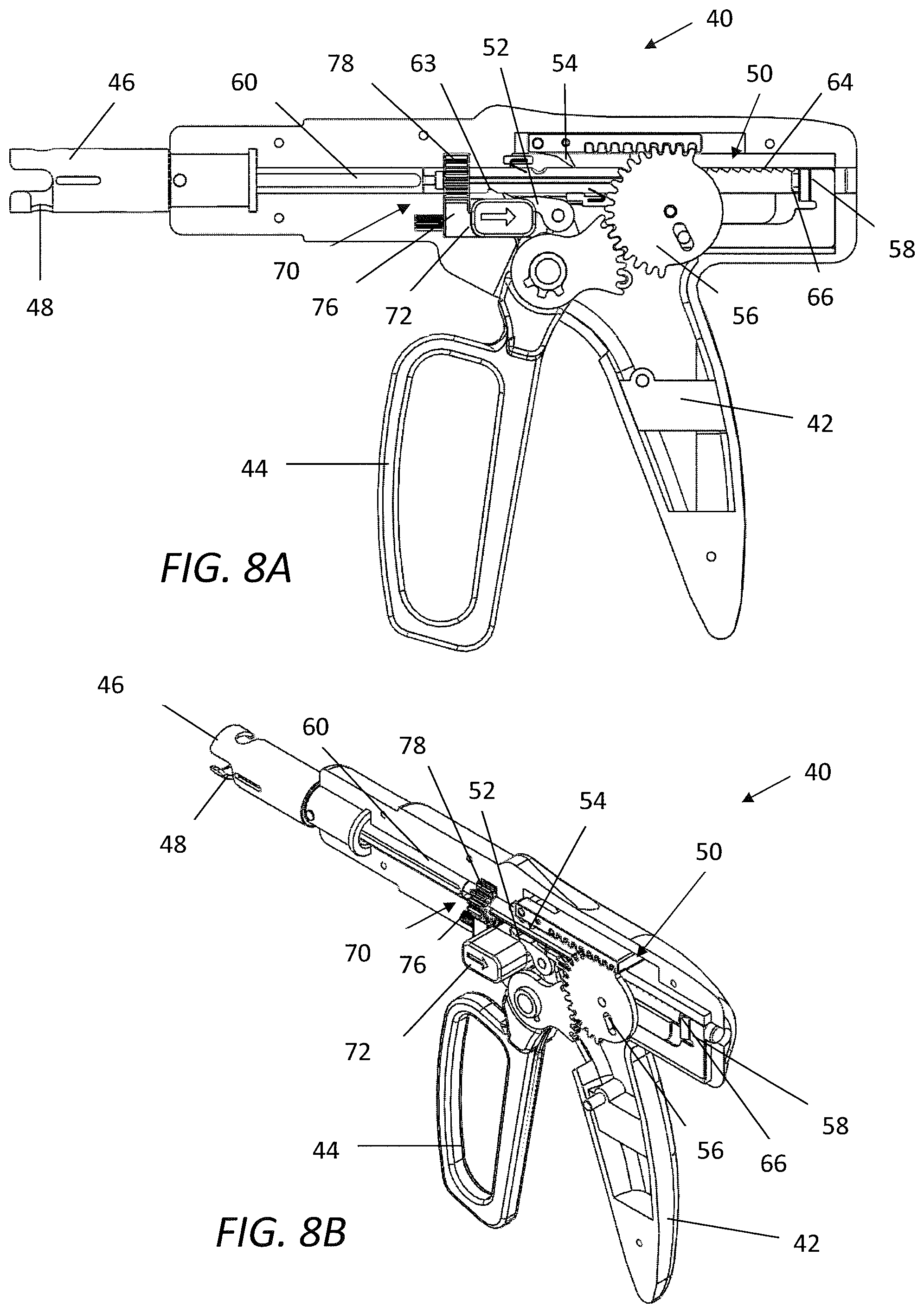 Patent US12137907 Figure 6 – Surgical stapler handle assembly having actuation mechanism with longitudinally rotatable shaft