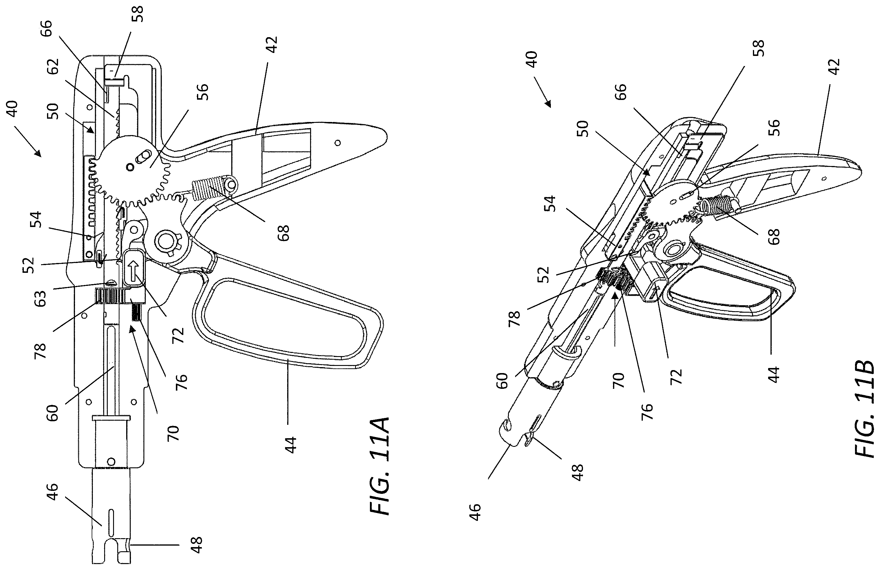 Patent US12137907 Figure 9 – Surgical stapler handle assembly having actuation mechanism with longitudinally rotatable shaft