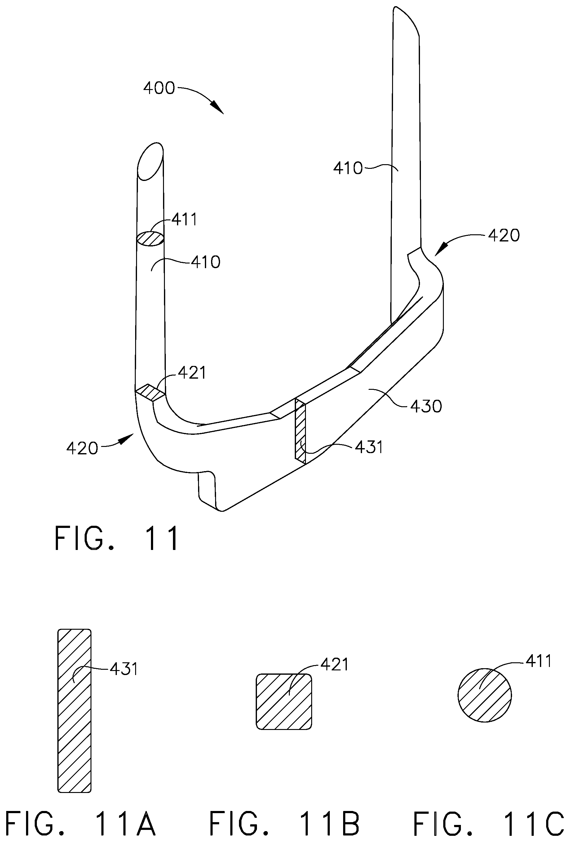 Patent US12137913 Figure 6 – Staple cartridge assembly comprising various tissue compression gaps and staple forming gaps