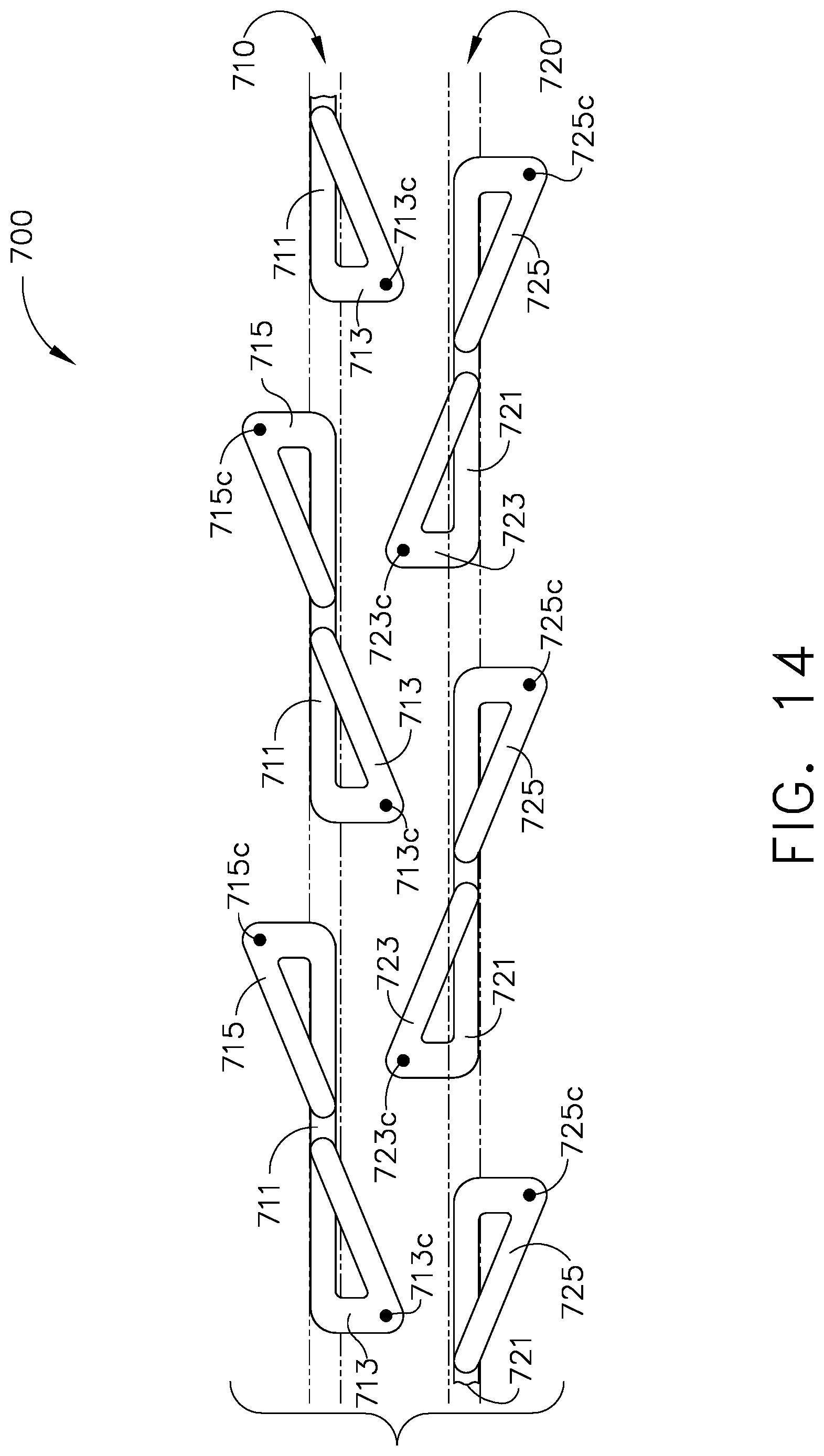 Patent US12137913 Figure 8 – Staple cartridge assembly comprising various tissue compression gaps and staple forming gaps