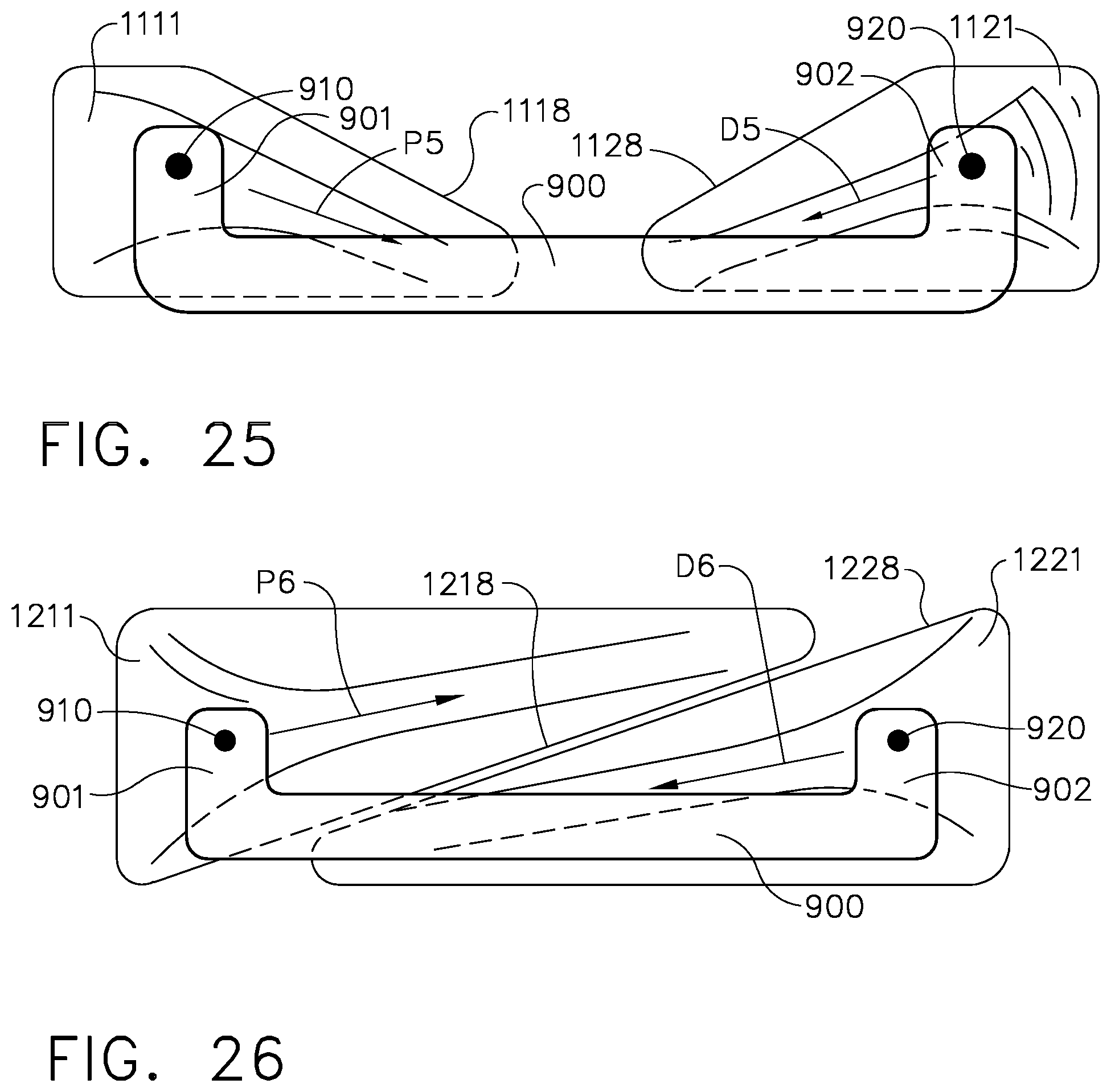 Patent US12137913 Figure 13 – Staple cartridge assembly comprising various tissue compression gaps and staple forming gaps