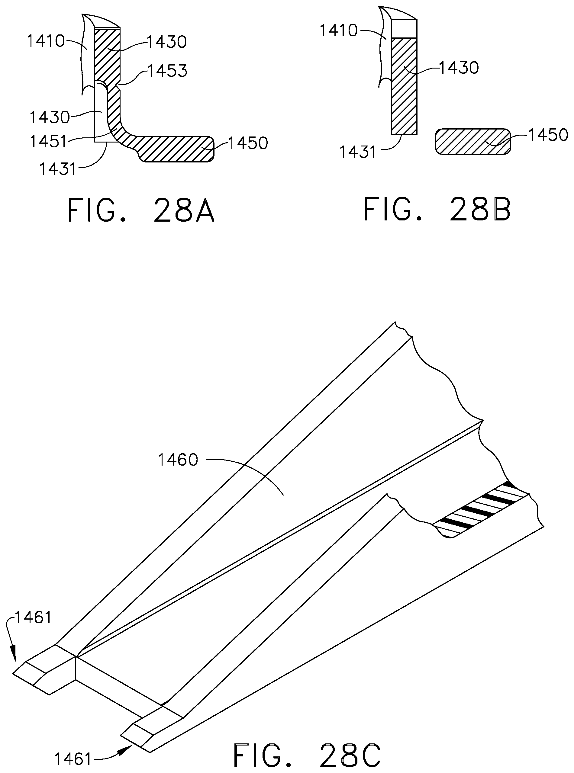 Patent US12137913 Figure 16 – Staple cartridge assembly comprising various tissue compression gaps and staple forming gaps