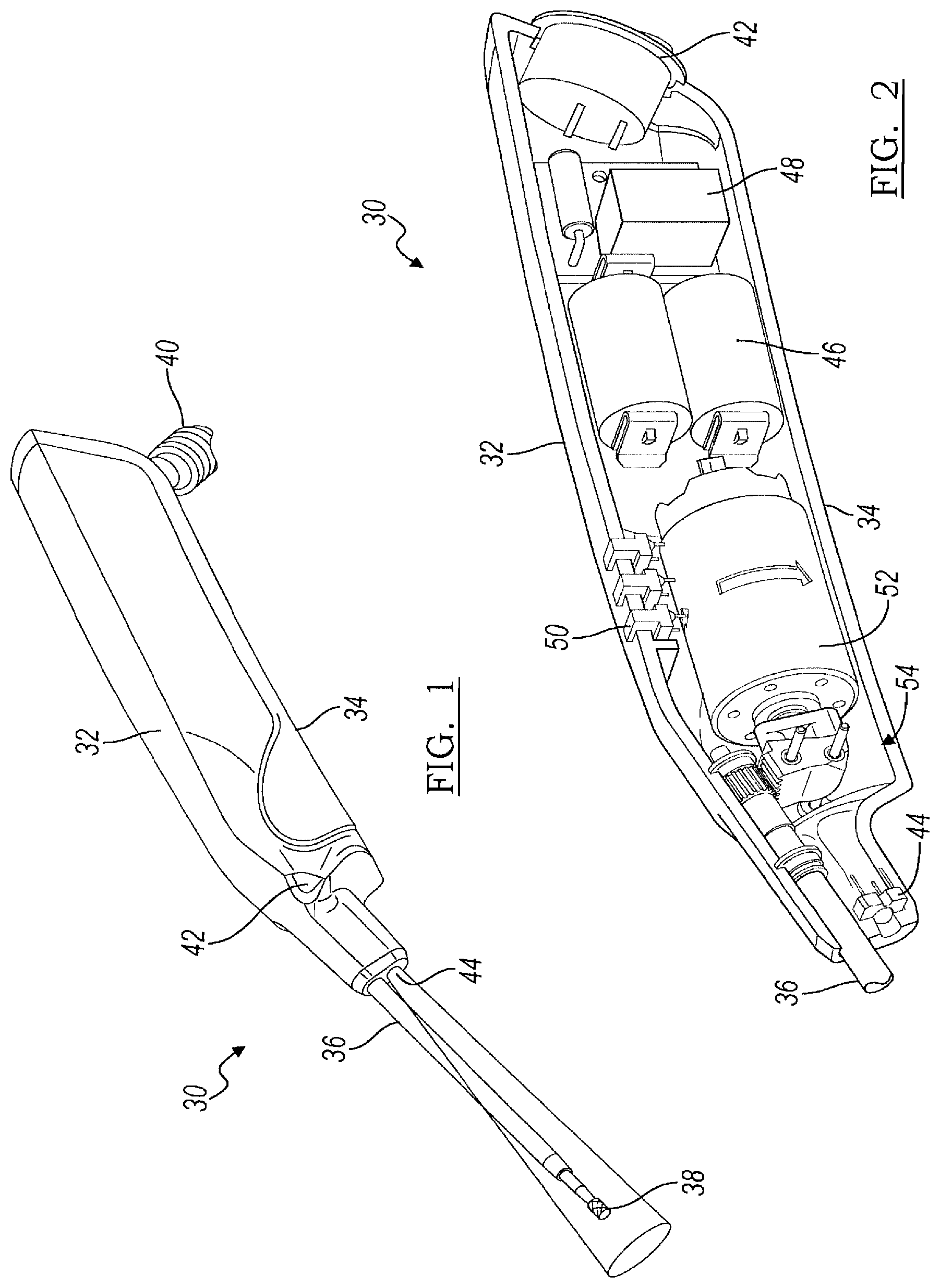Patent US12137919 Figure 1 – Rotary oscillating bone, cartilage, and disk removal tool assembly