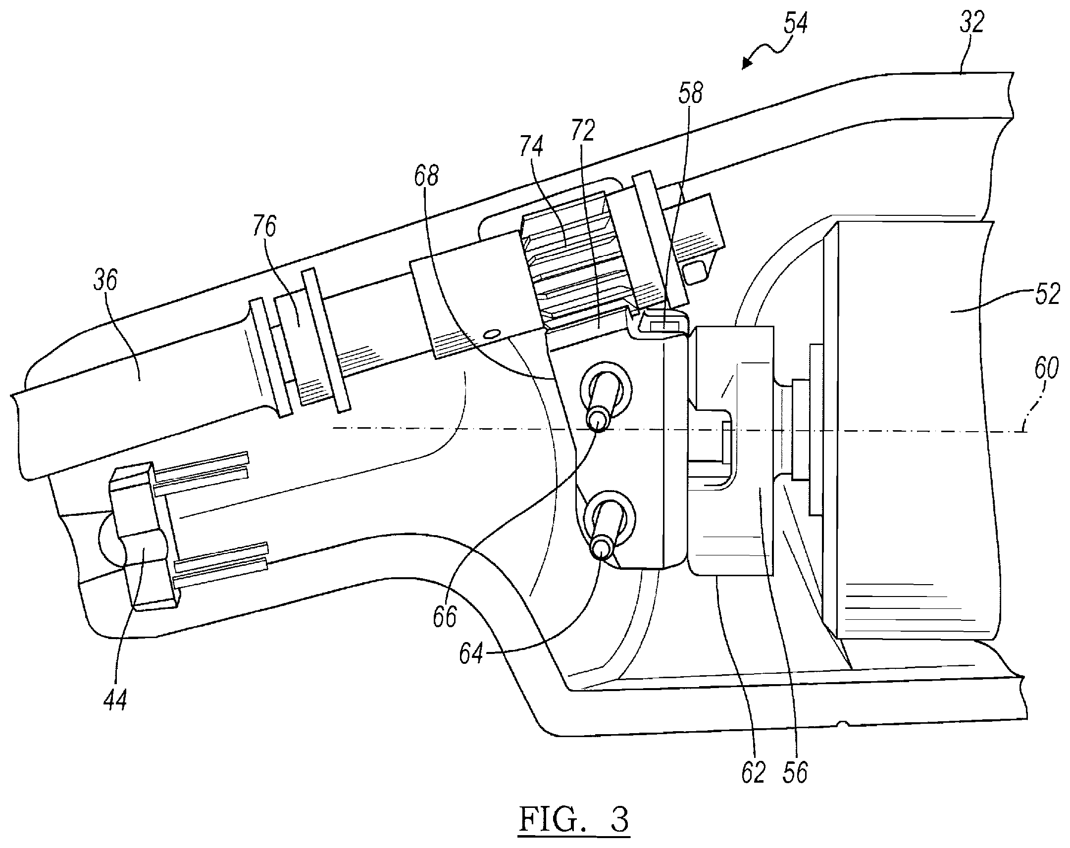 Patent US12137919 Figure 2 – Rotary oscillating bone, cartilage, and disk removal tool assembly