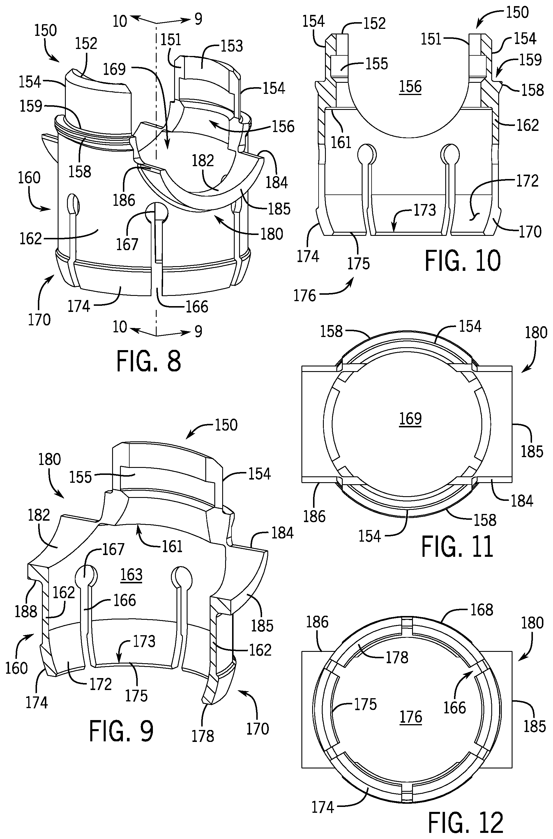 Patent US12137944 Figure 3 – Bone anchor assembly having a tool deployable insert in compressive overlapping engagement with a retainer