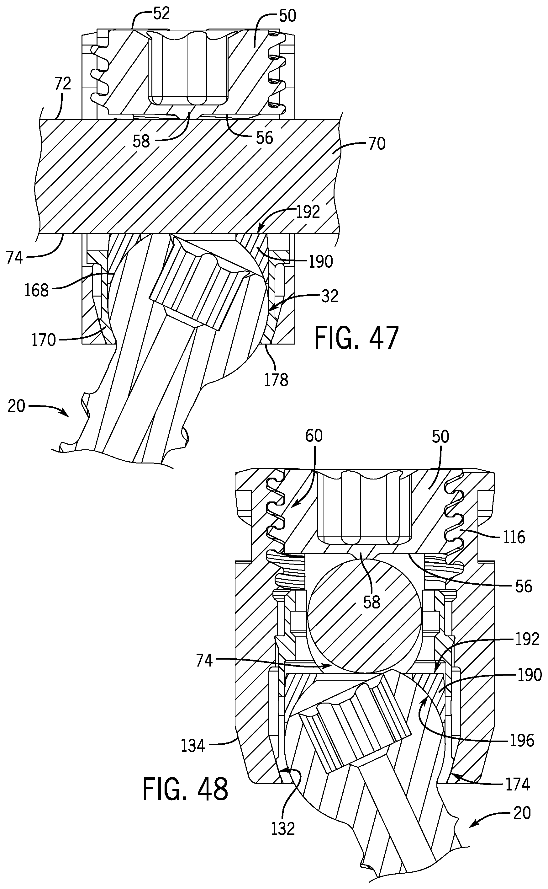 Patent US12137944 Figure 13 – Bone anchor assembly having a tool deployable insert in compressive overlapping engagement with a retainer