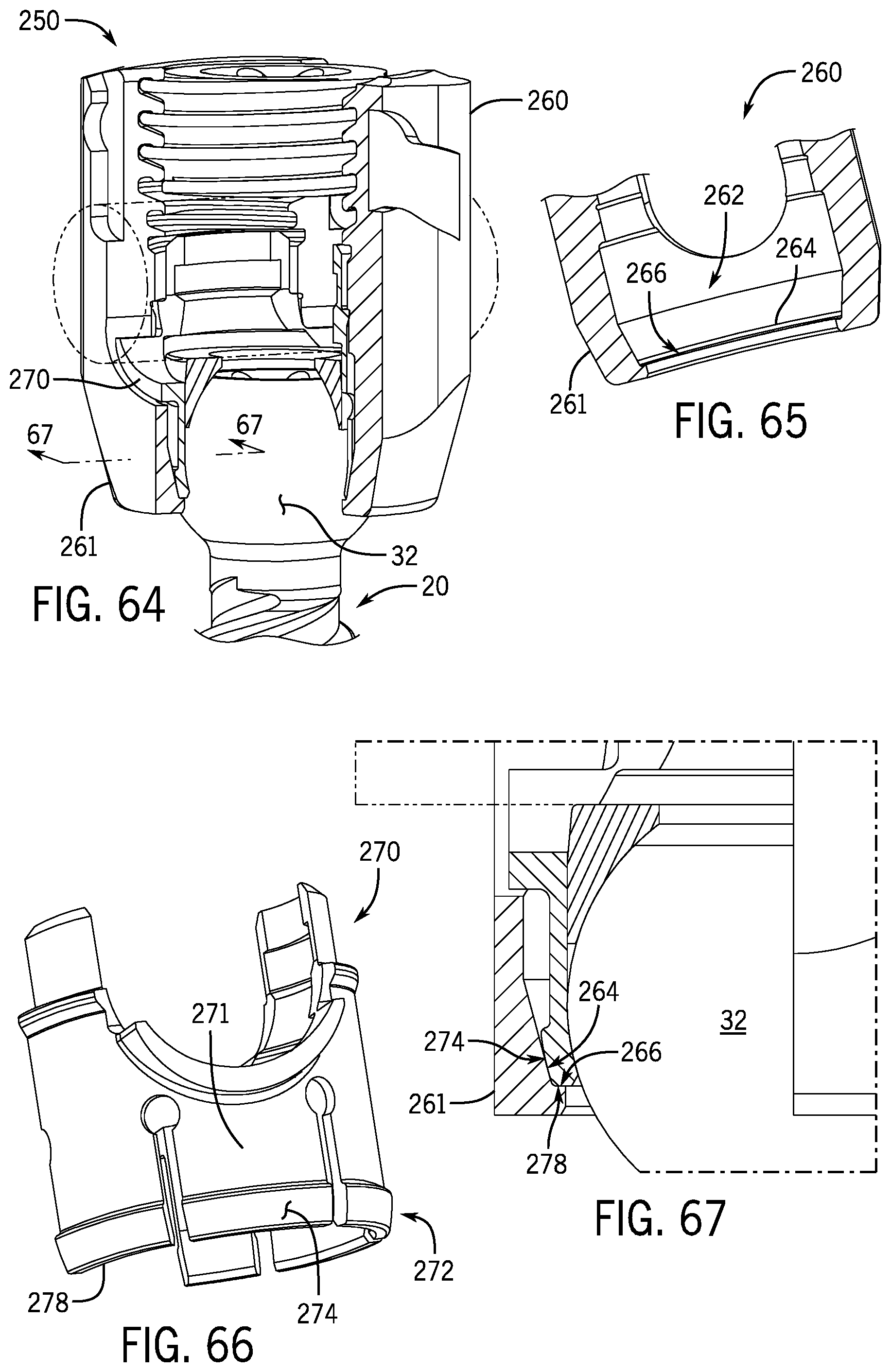 Patent US12137944 Figure 19 – Bone anchor assembly having a tool deployable insert in compressive overlapping engagement with a retainer