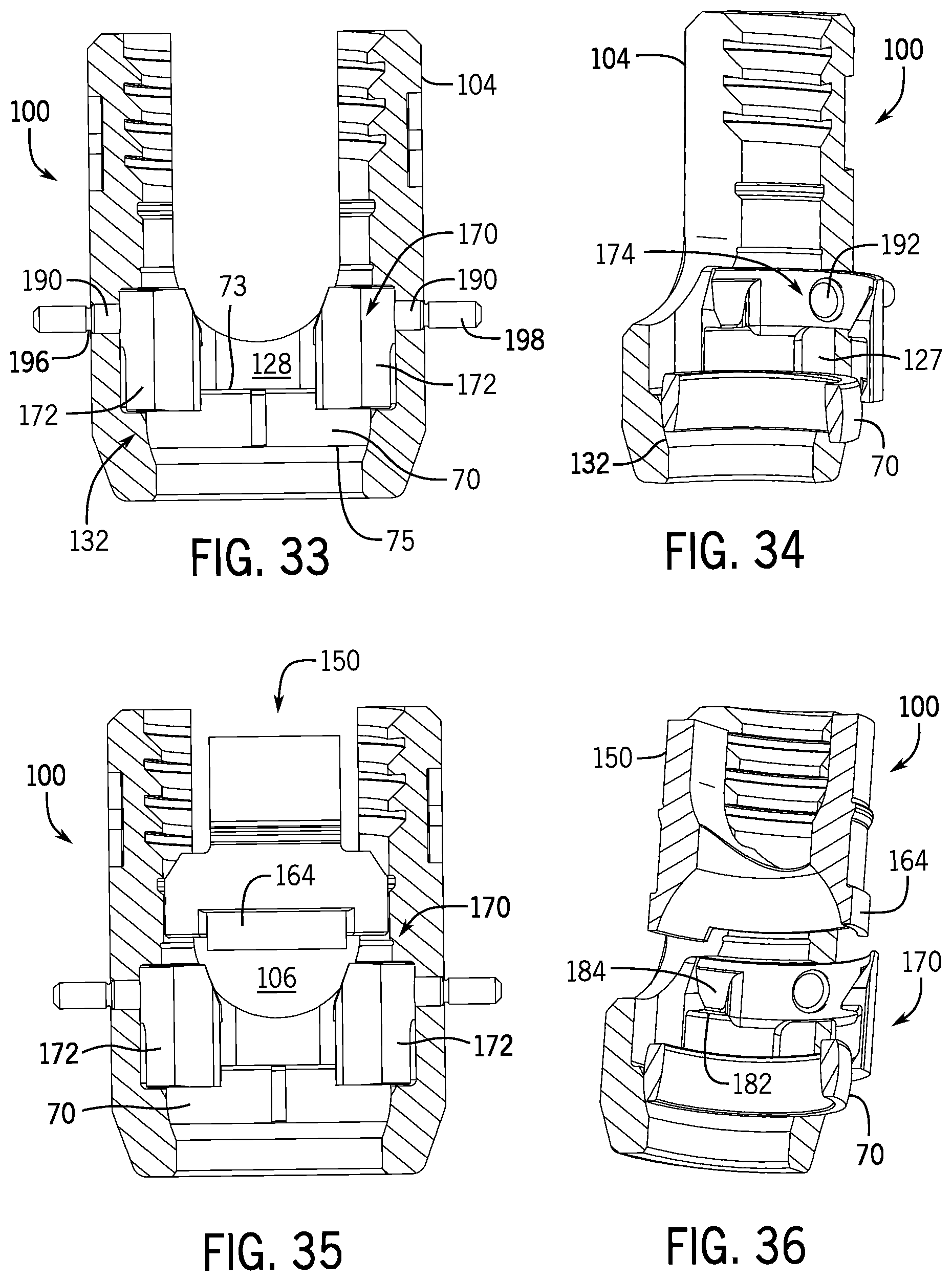 Patent US12137945 Figure 9 – Pivotal bone anchor system with modular receiver sub-assemblies and universal bone anchors
