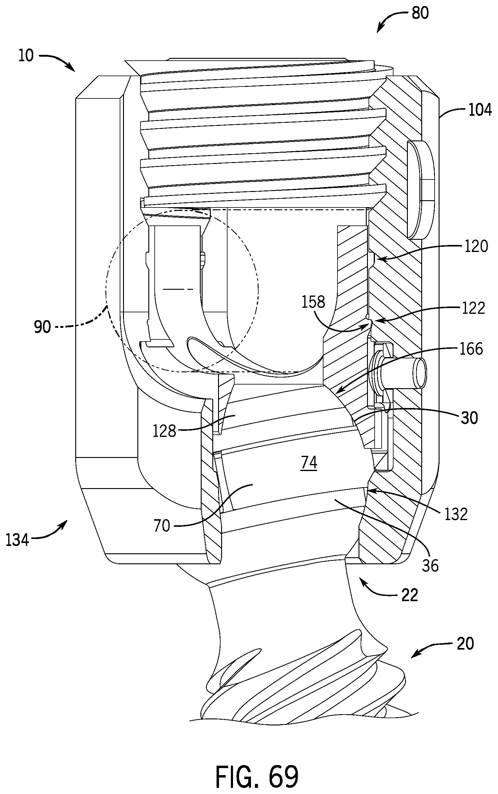 Patent US12137945 Figure 19 – Pivotal bone anchor system with modular receiver sub-assemblies and universal bone anchors