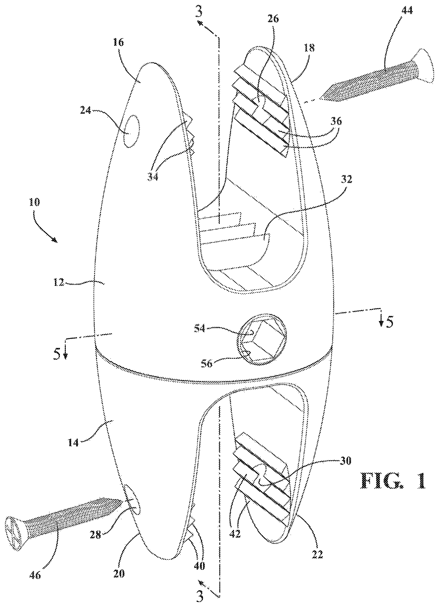 Patent US12137947 Figure 1 – Expandable spinal jack for installation between upper and lower succeeding superior articular processes