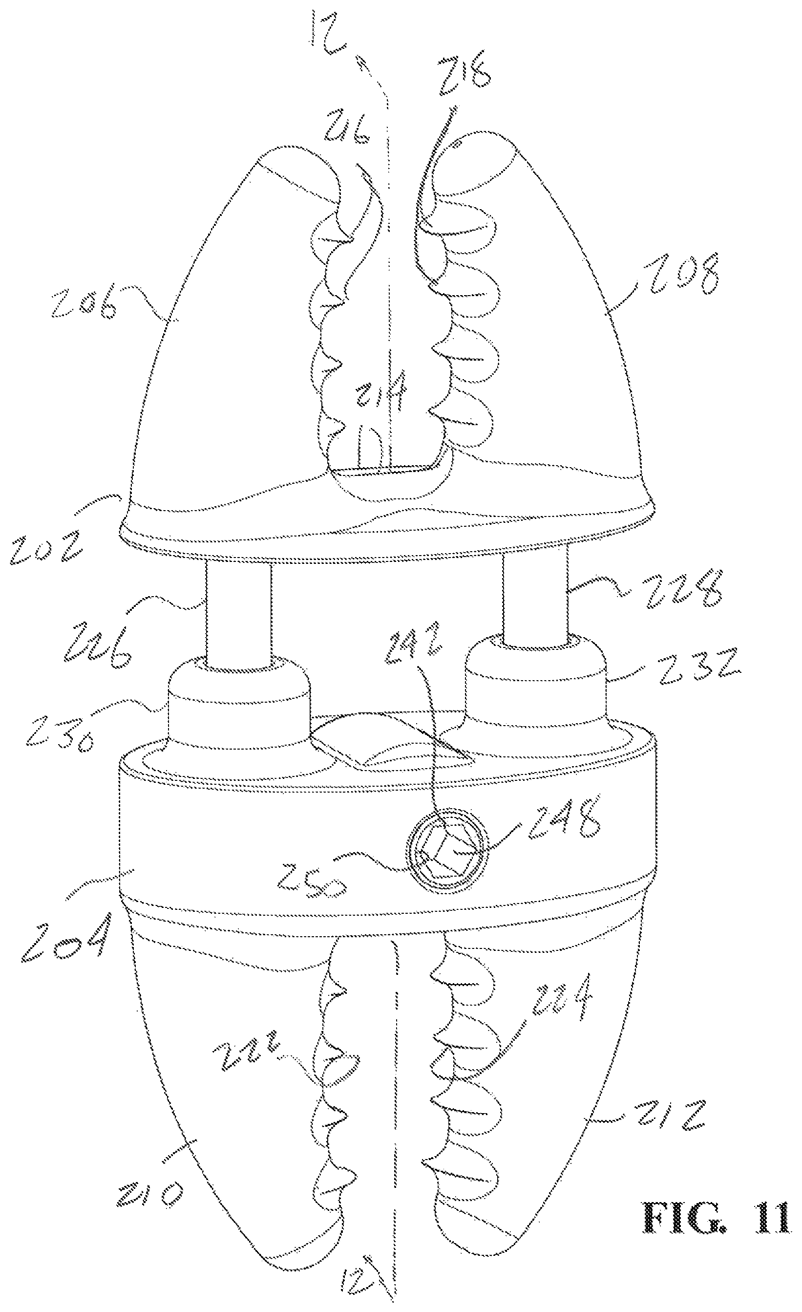 Patent US12137947 Figure 11 – Expandable spinal jack for installation between upper and lower succeeding superior articular processes