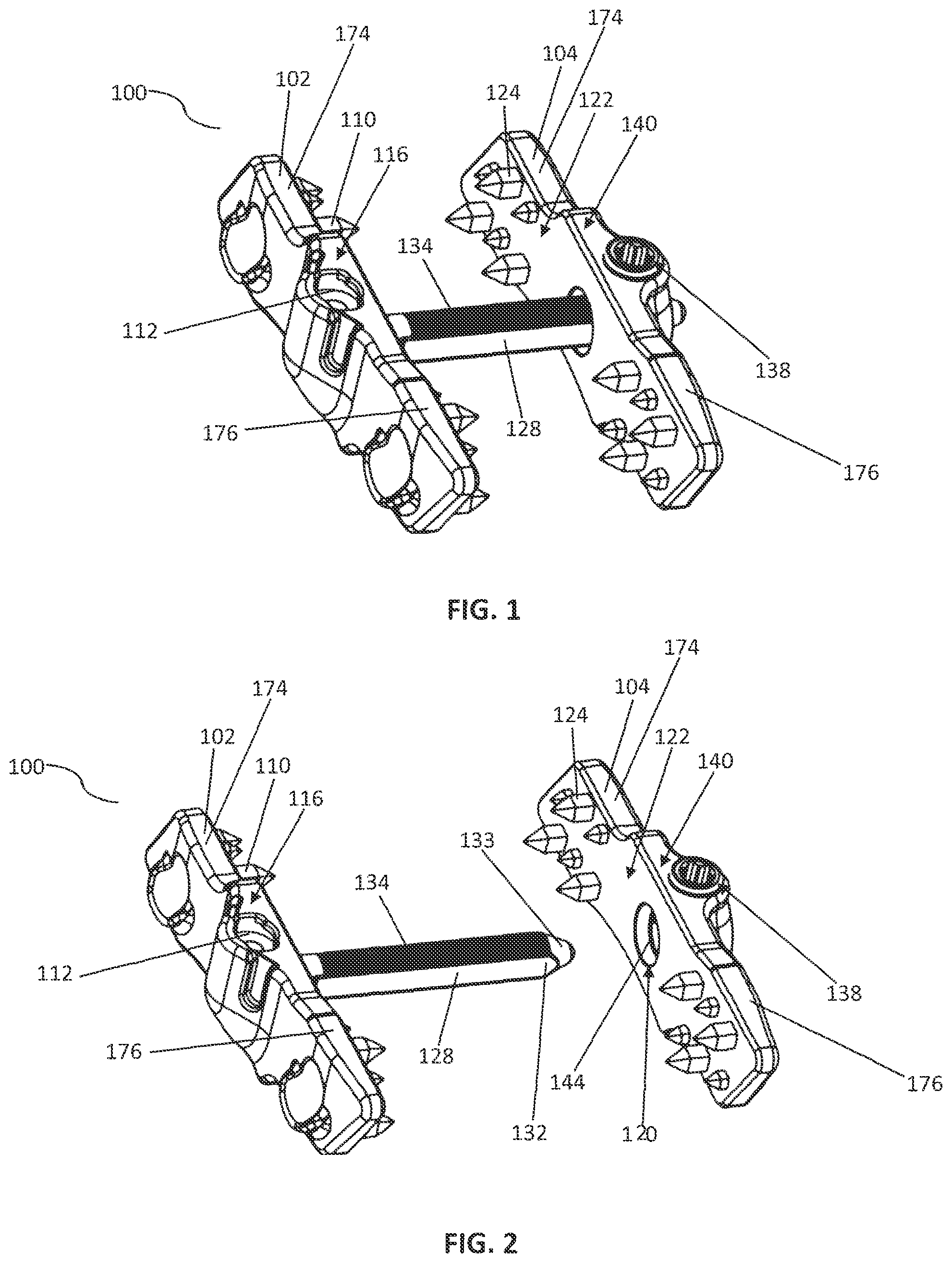 Patent US12137948 Figure 1 – Spinous process plate fixation assembly