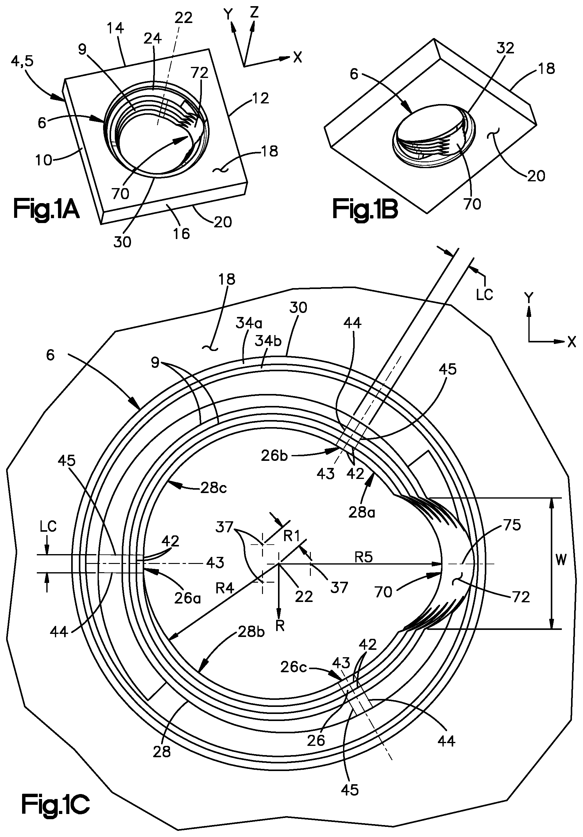 Patent US12137951 Figure 1 – Bone plates having polygonal locking holes with thread interruption, and related systems and methods