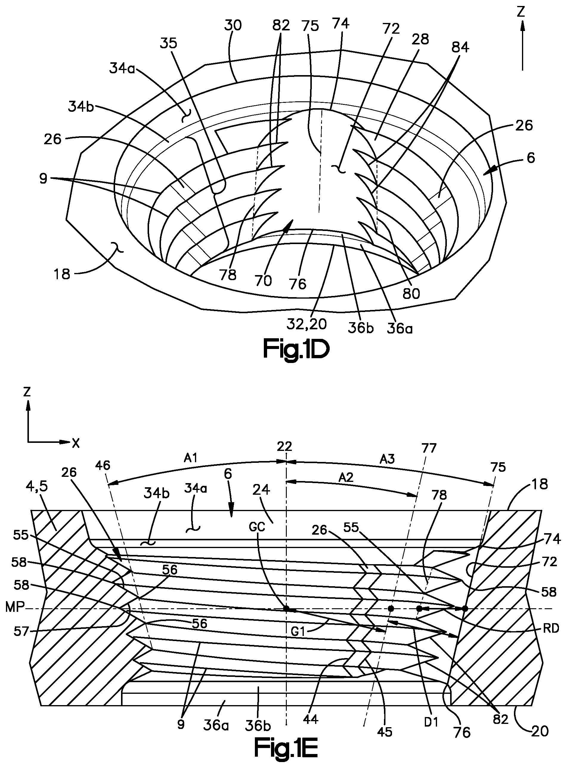Patent US12137951 Figure 2 – Bone plates having polygonal locking holes with thread interruption, and related systems and methods