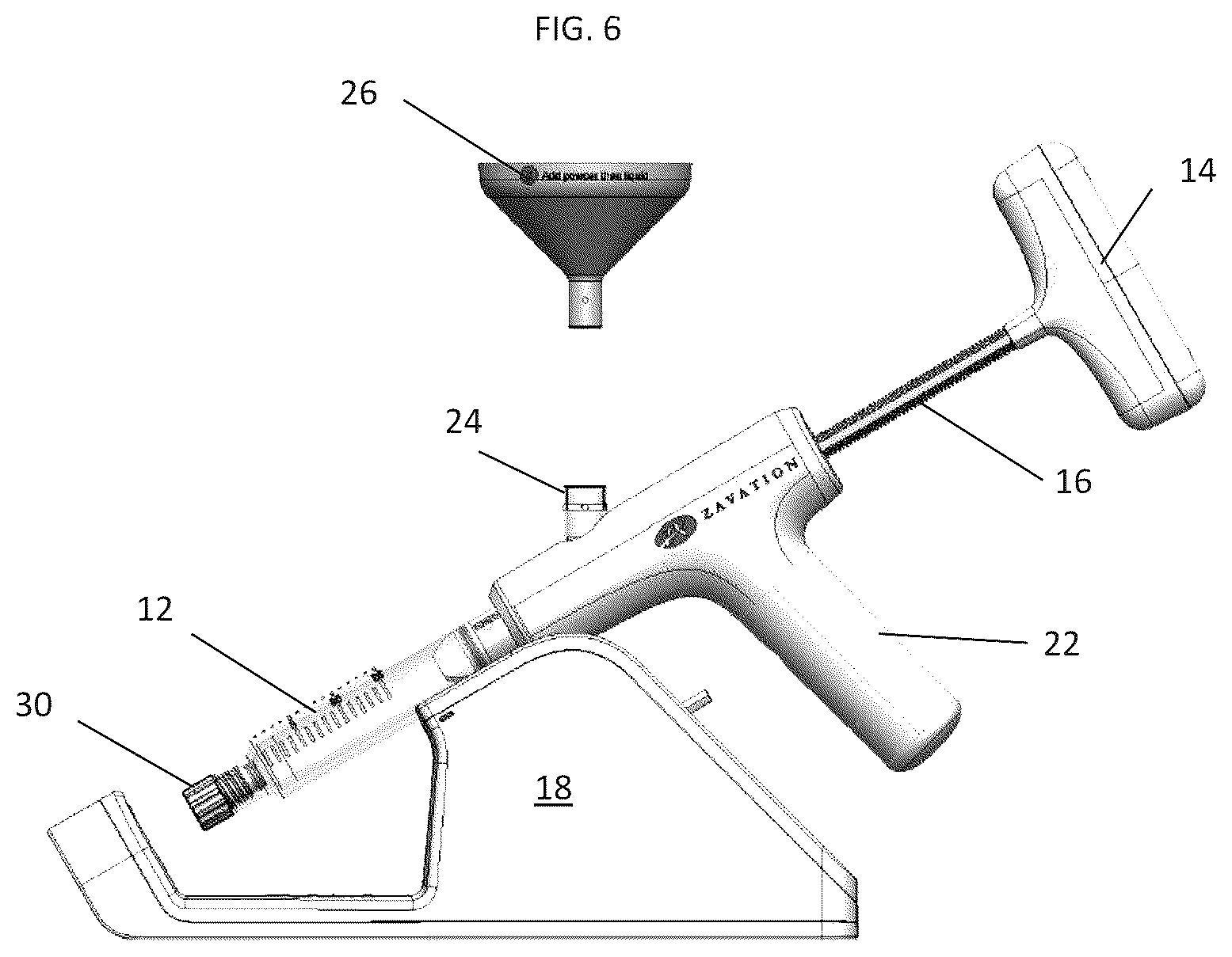 Patent US12137955 Figure 7 – Bone cement mixer