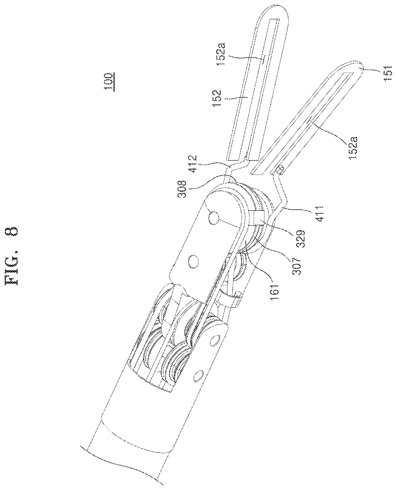 Patent US12137964 Figure 8 – End tool of surgical instrument and electric cauterization surgical instrument comprising same