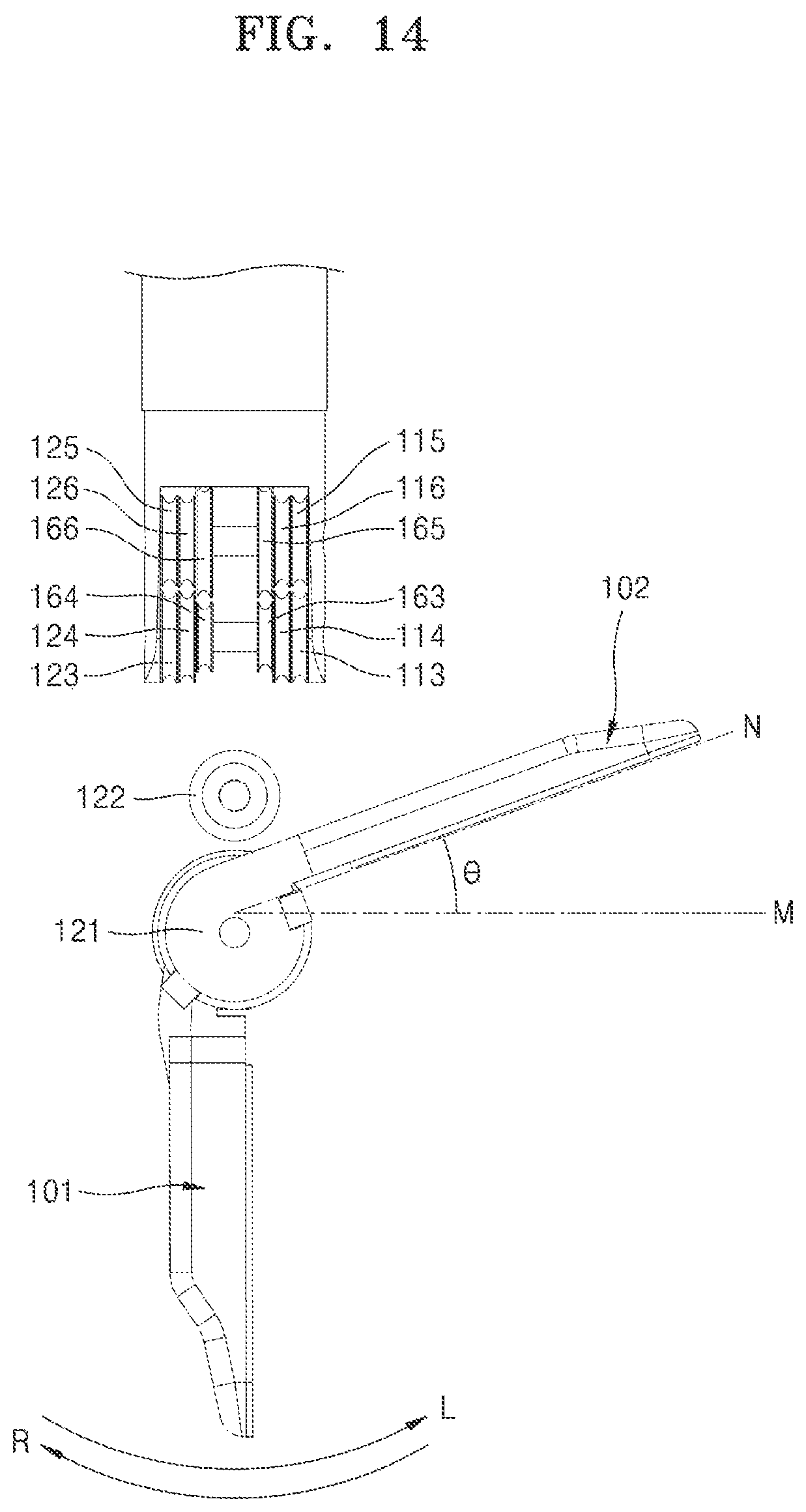 Patent US12137964 Figure 14 – End tool of surgical instrument and electric cauterization surgical instrument comprising same