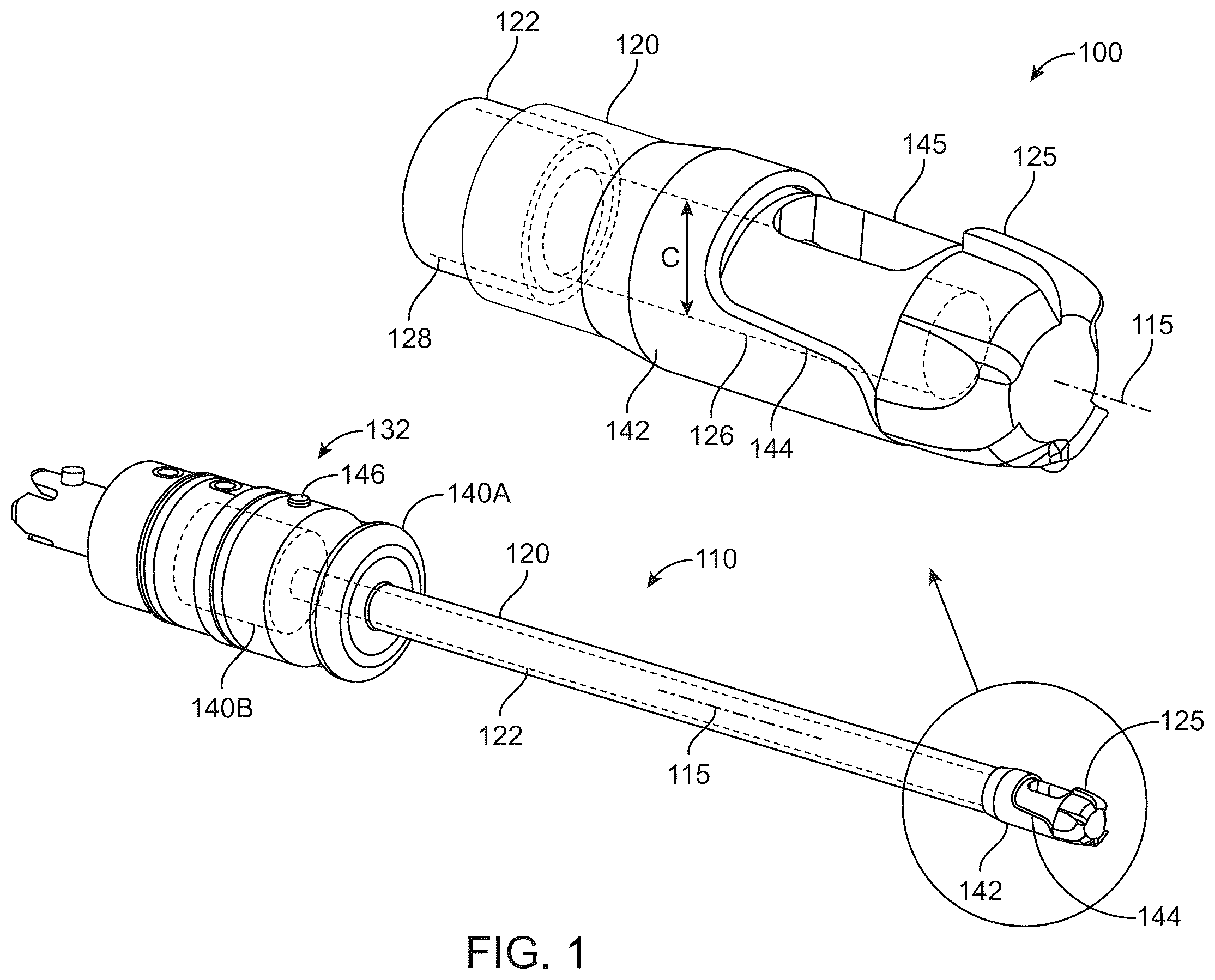 Patent US12137966 — Arthroscopic devices and methods — Figure 1