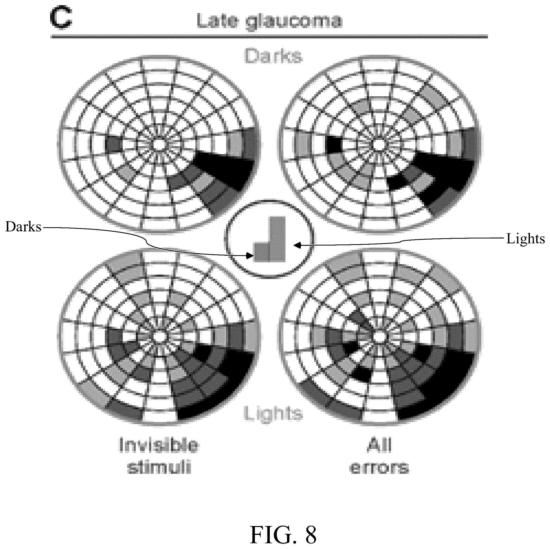 Patent US12137975 Figure 14 – Systems, methods, and program products for performing on-off perimetry visual field tests