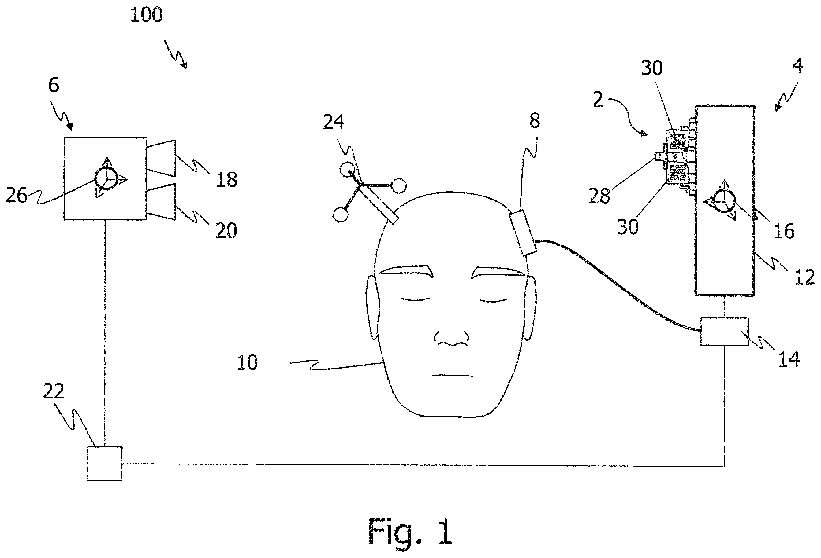 Patent US12137984 Figure 1 – Technique of determining a pose of a surgical registration device