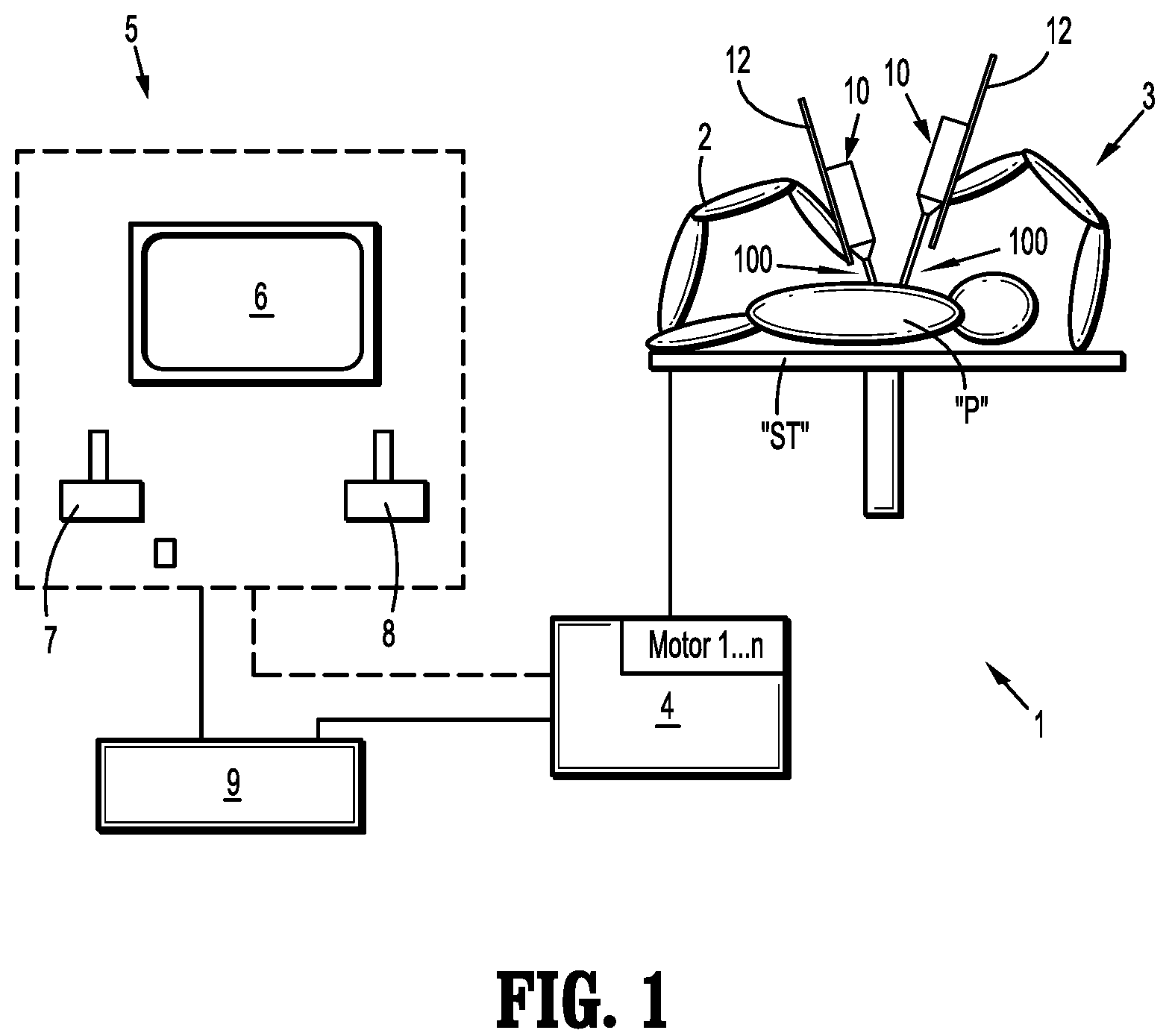 Patent US12137995 Figure 1 – Robotic surgical assemblies and instrument drive connectors thereof