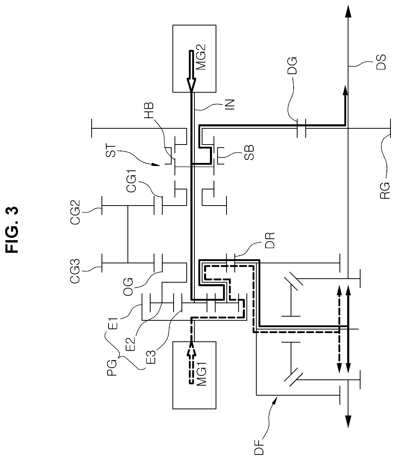 Patent US12139000 Figure 3 – Powertrain for electric vehicle