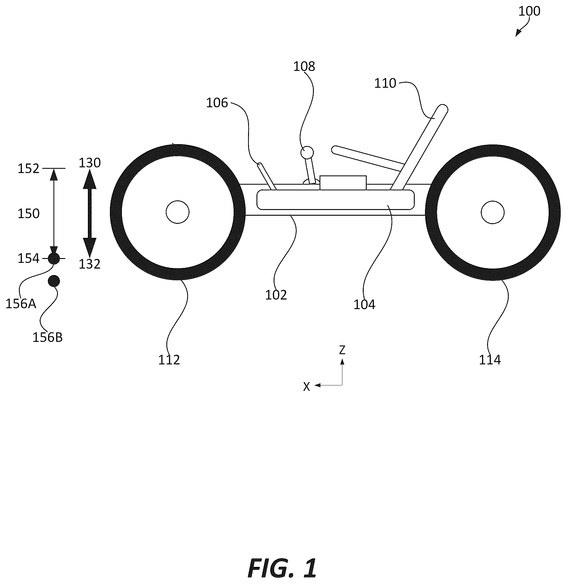 Patent US12139001 — Foldable off-road electric vehicle — Figure 1