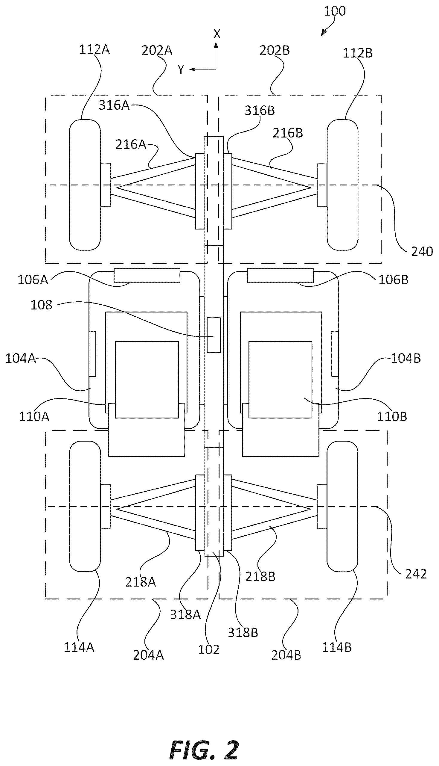 Patent US12139001 Figure 2 – Foldable off-road electric vehicle