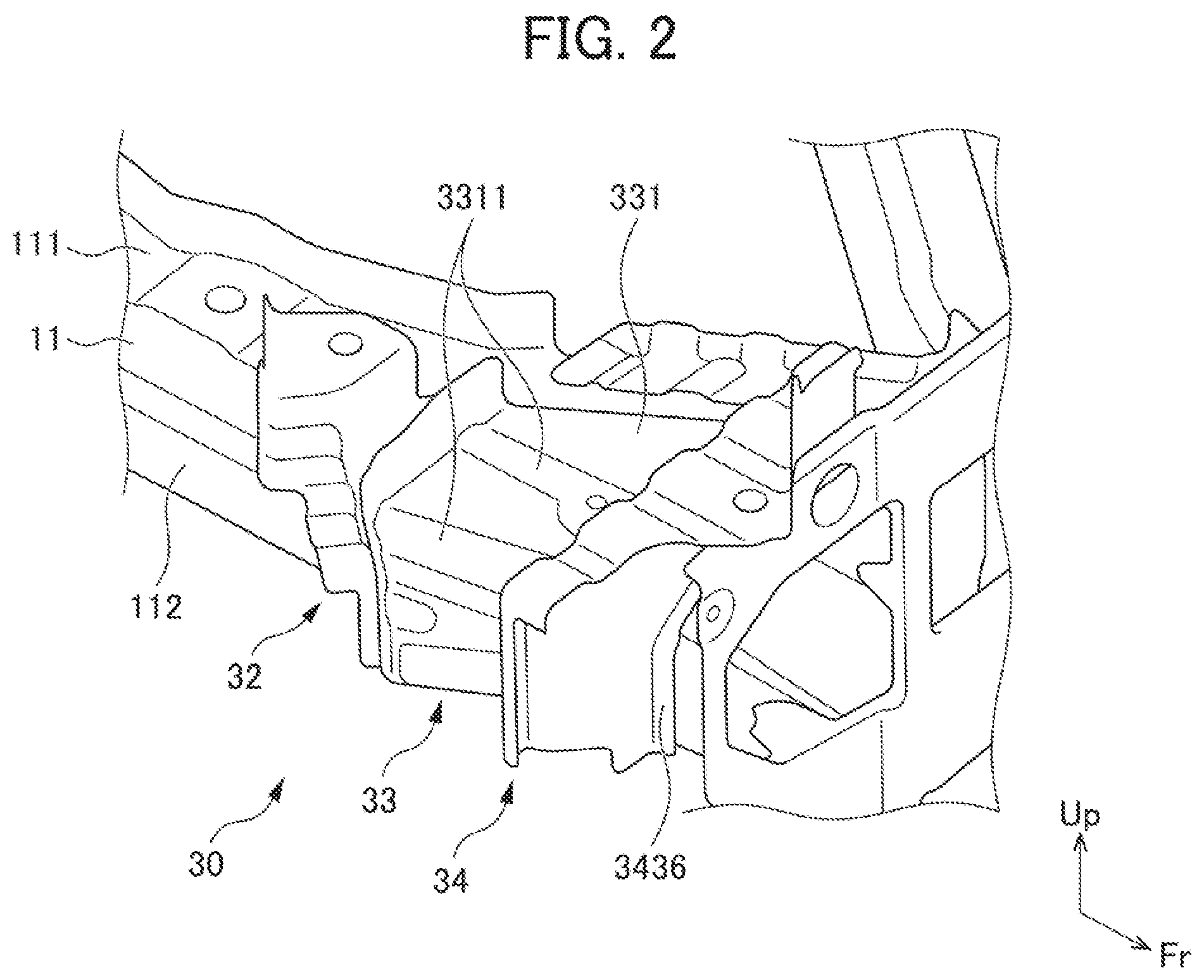 Patent US12139002 Figure 2 – Battery mounting part support structure of vehicle