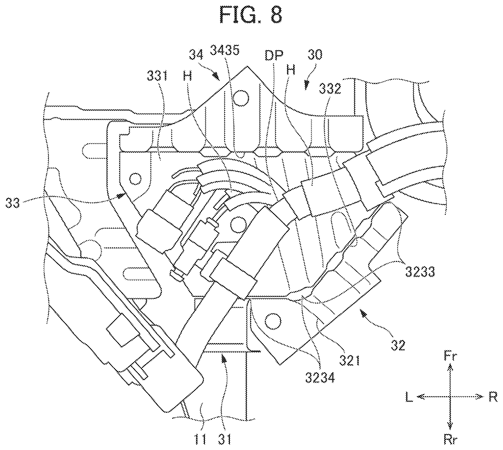Patent US12139002 Figure 7 – Battery mounting part support structure of vehicle