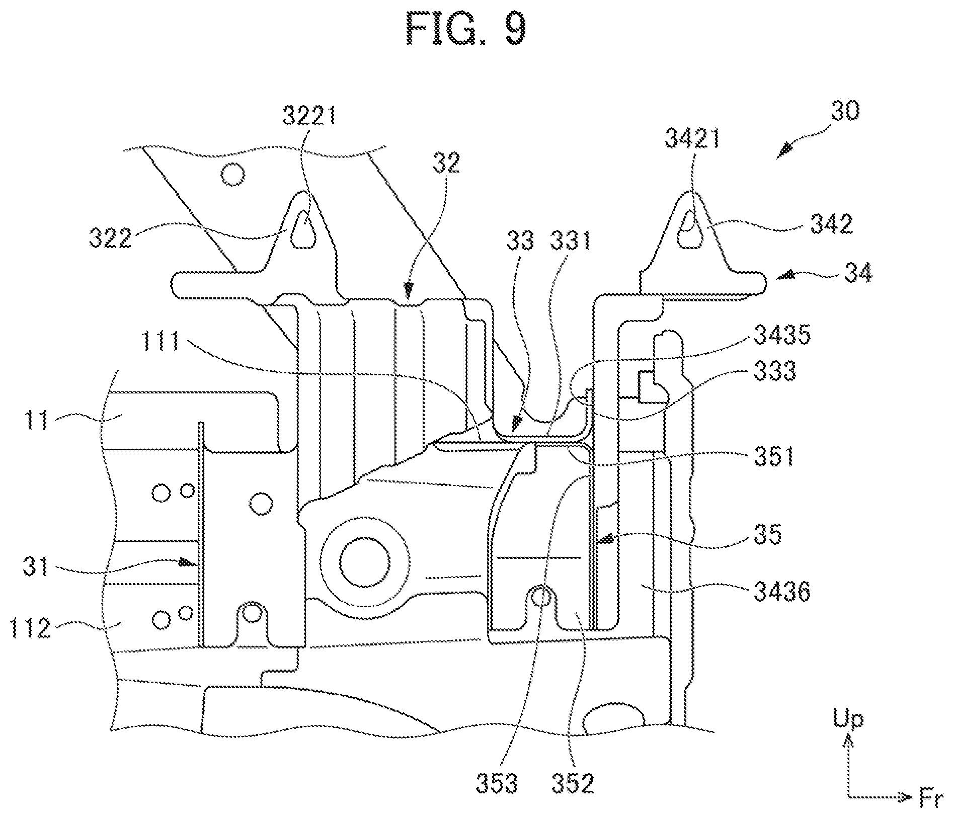 Patent US12139002 Figure 8 – Battery mounting part support structure of vehicle