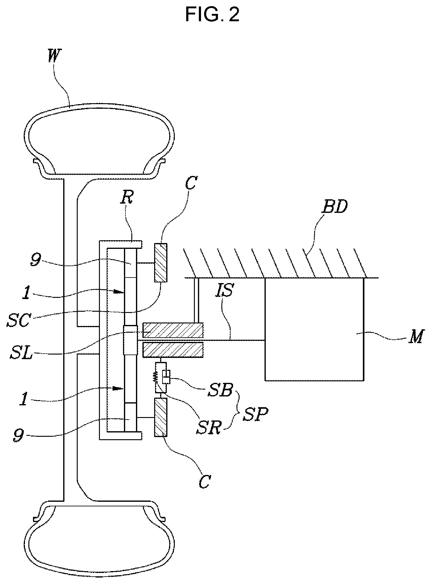 Patent US12139010 Figure 2 – Universal wheel driving system