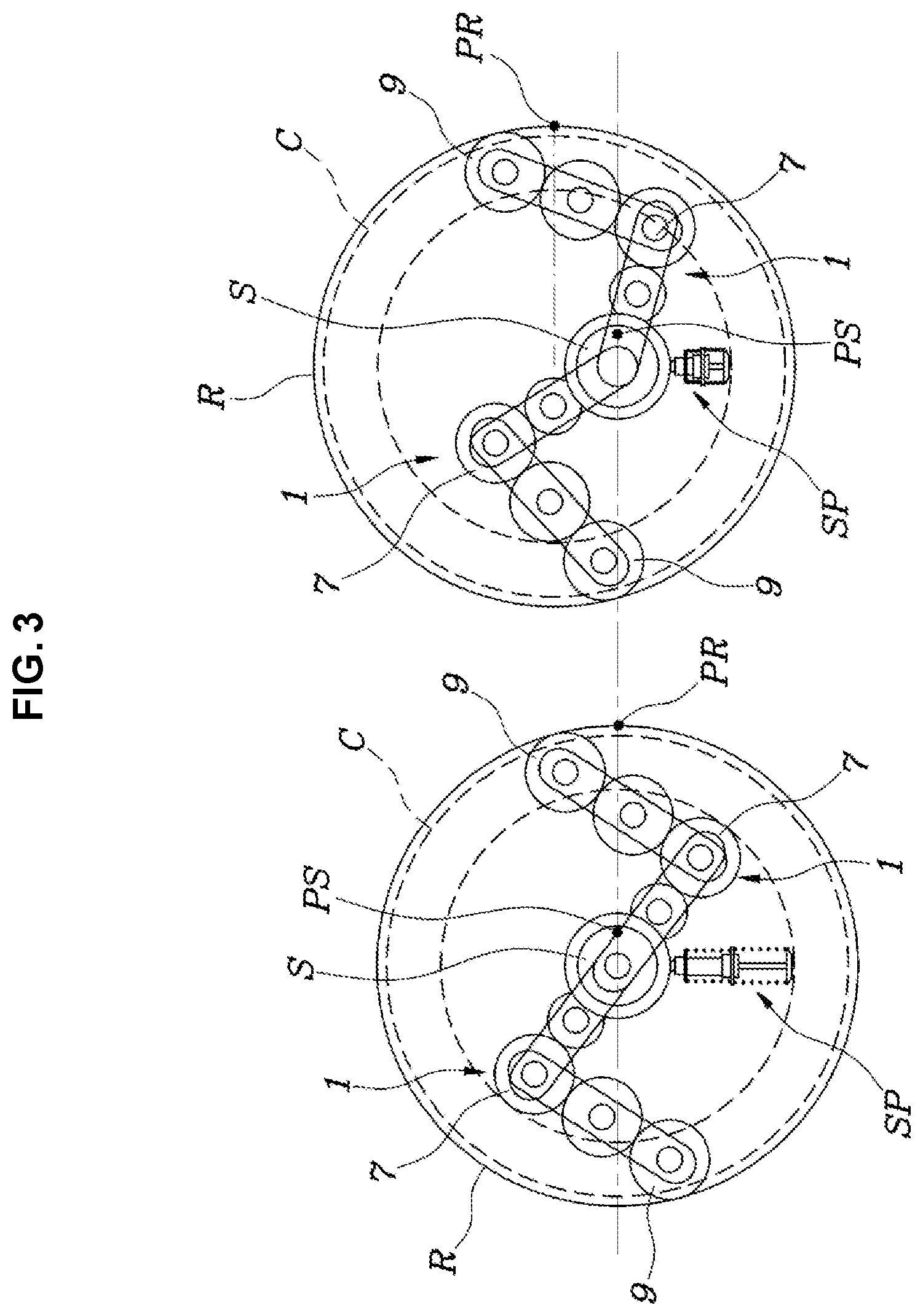 Patent US12139010 Figure 3 – Universal wheel driving system