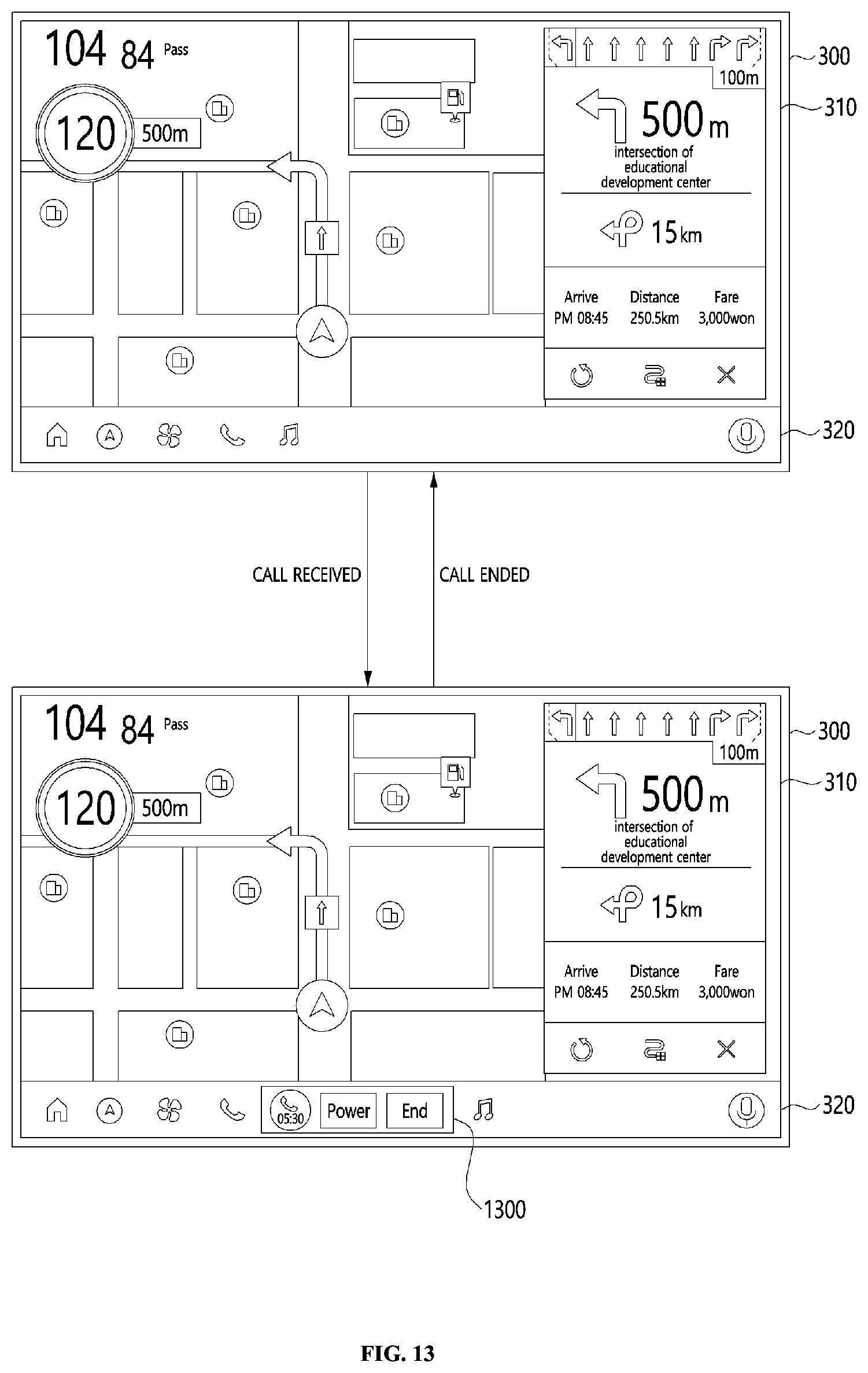 Patent US12139015 Figure 13 – Vehicle infotainment apparatus using widget and operation method thereof