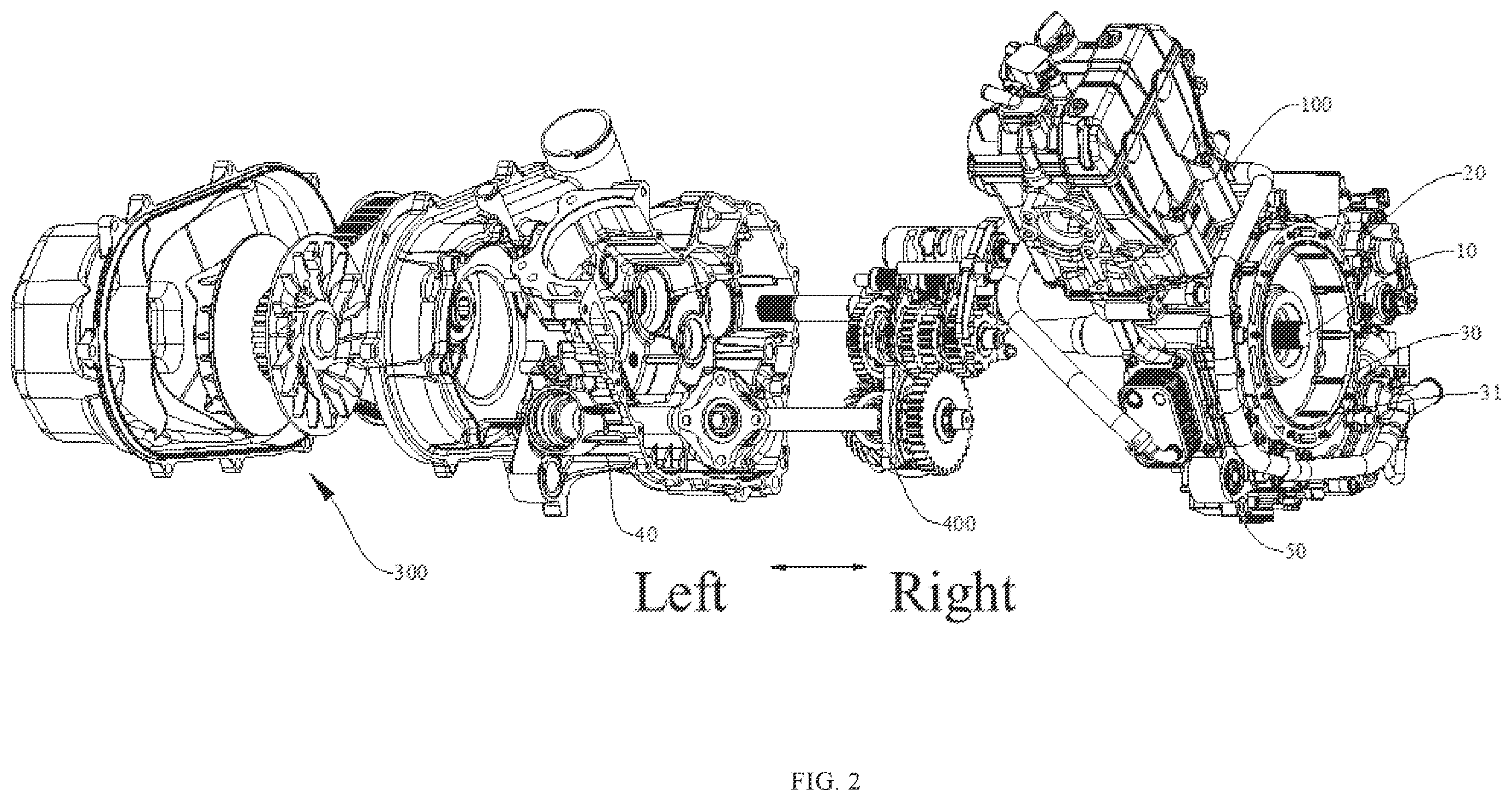 Patent US12139018 Figure 2 – All-terrain vehicle and hybrid power assembly thereof