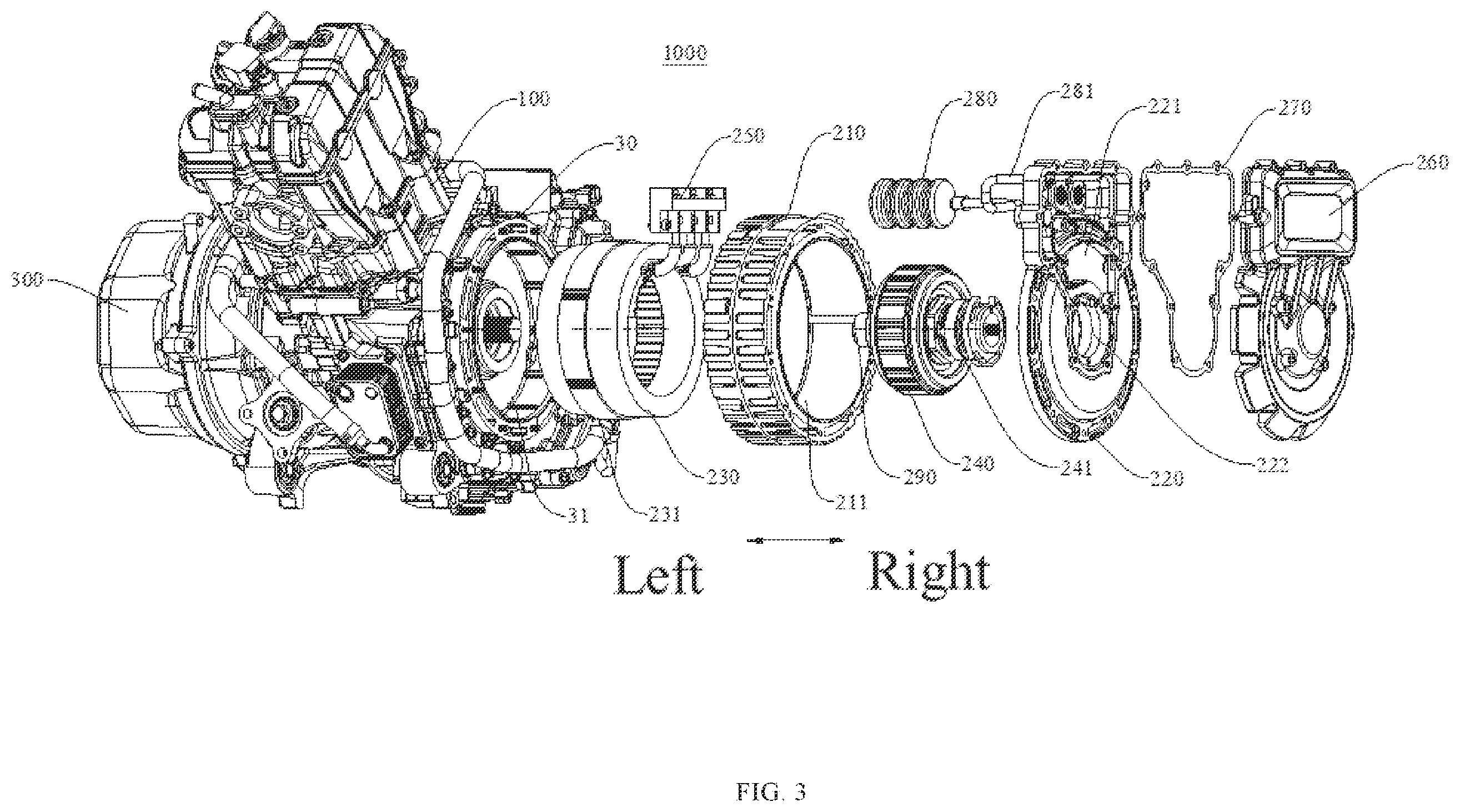 Patent US12139018 Figure 3 – All-terrain vehicle and hybrid power assembly thereof