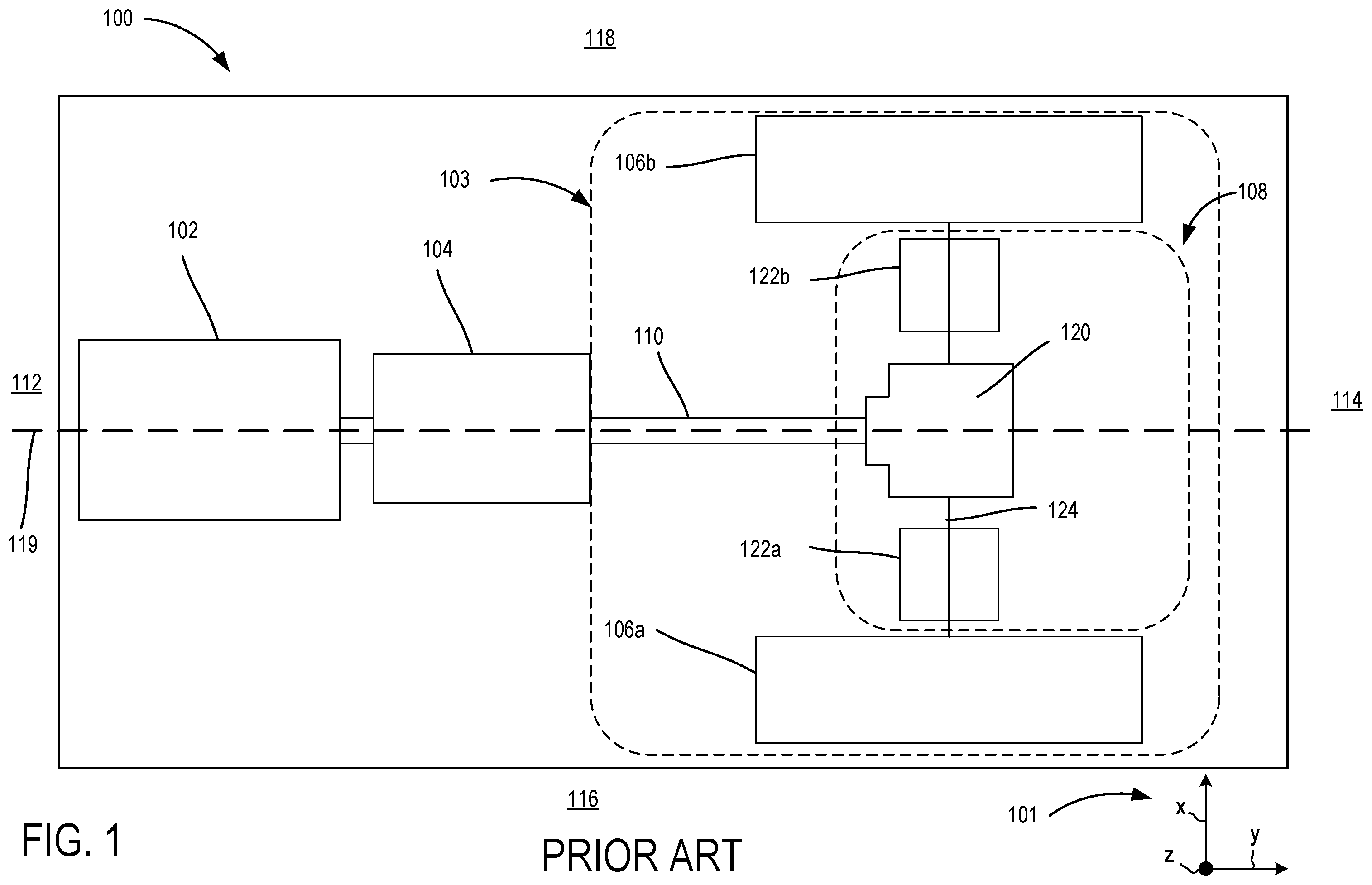 Patent US12139019 — Electric wheel end driveline systems and methods — Figure 1